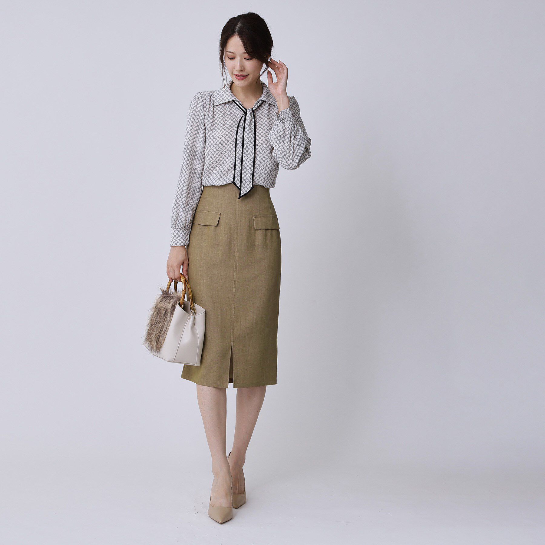 COUP DE CHANCE「【手洗い可／日本製】デニム風ナロータイトスカート」|スカート|