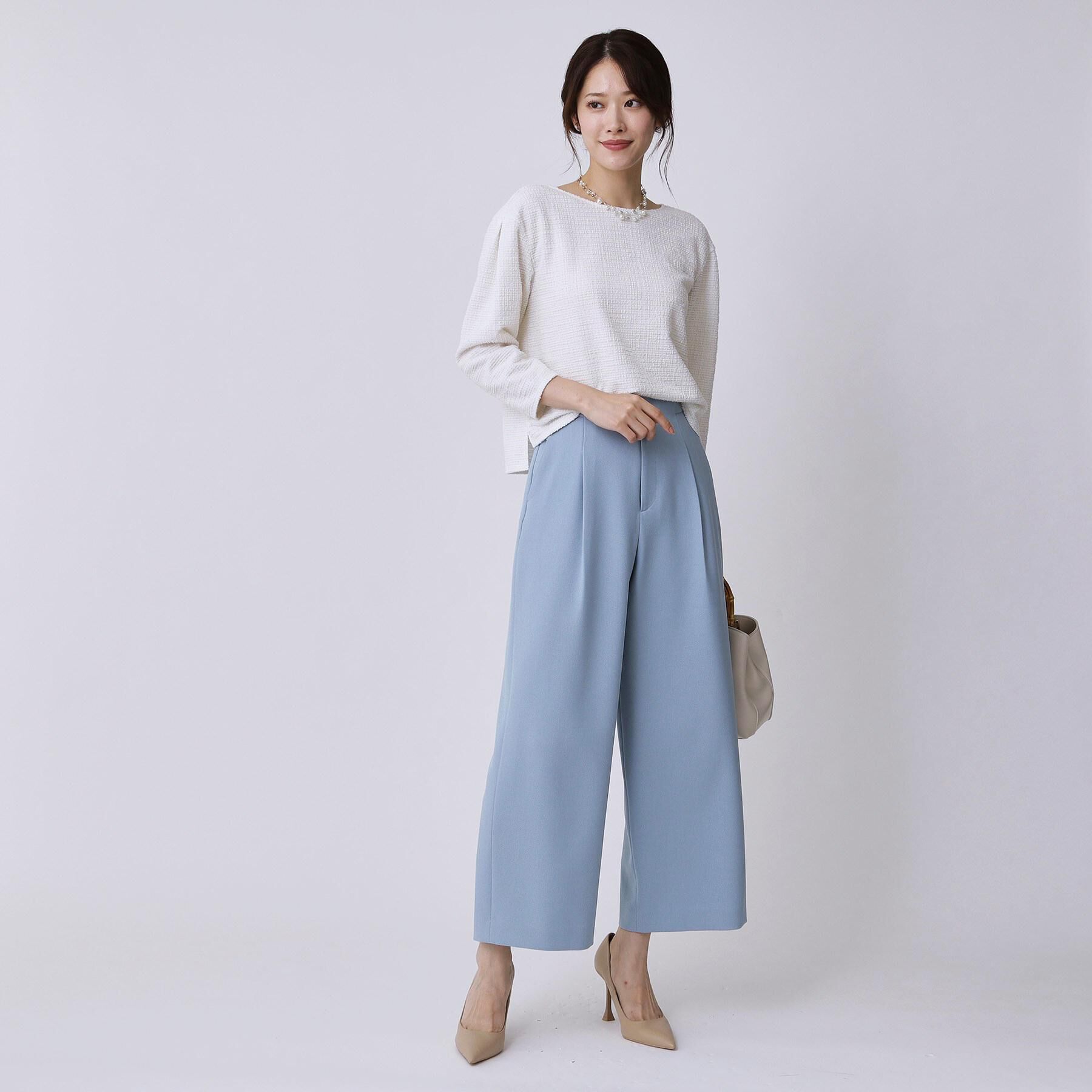 COUP DE CHANCE「【手洗い可／日本製／ジャージ素材／セットアップ可】ラメ意匠素材トップス」|Tシャツ・カットソー|