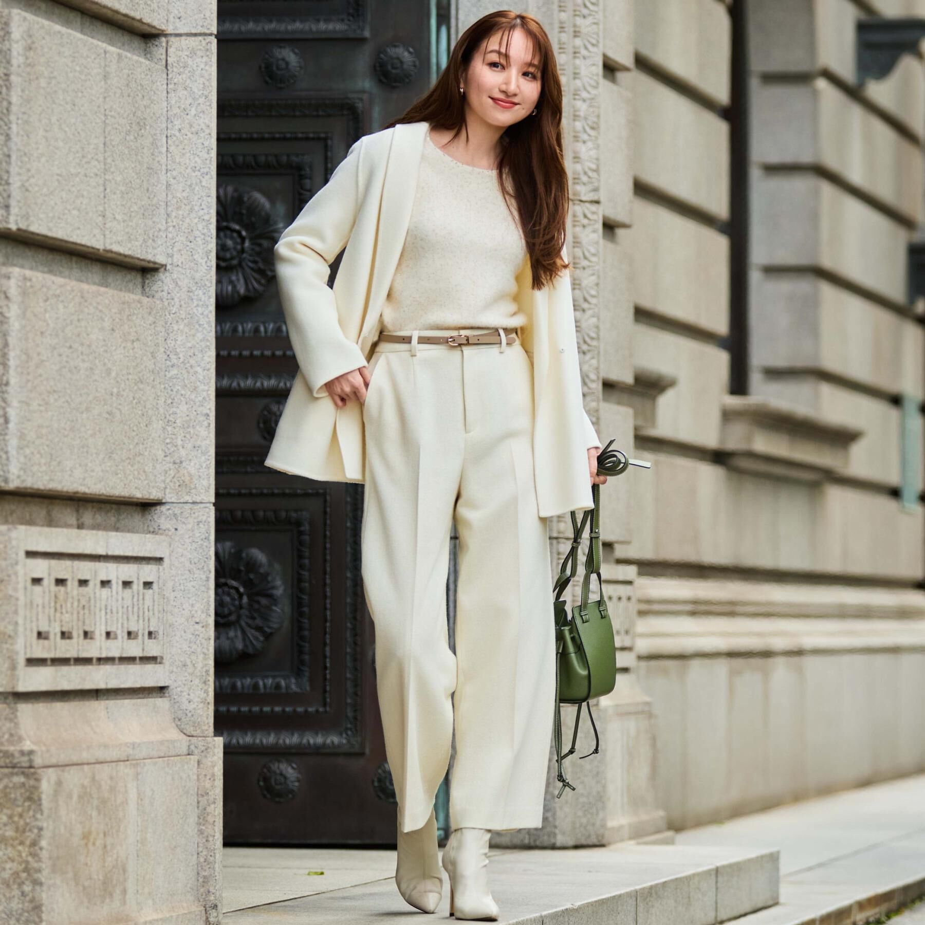 COUP DE CHANCE「【リバー仕立て／裏地無し】軽く羽織れるウールリバーコート」|ステンカラーコート|