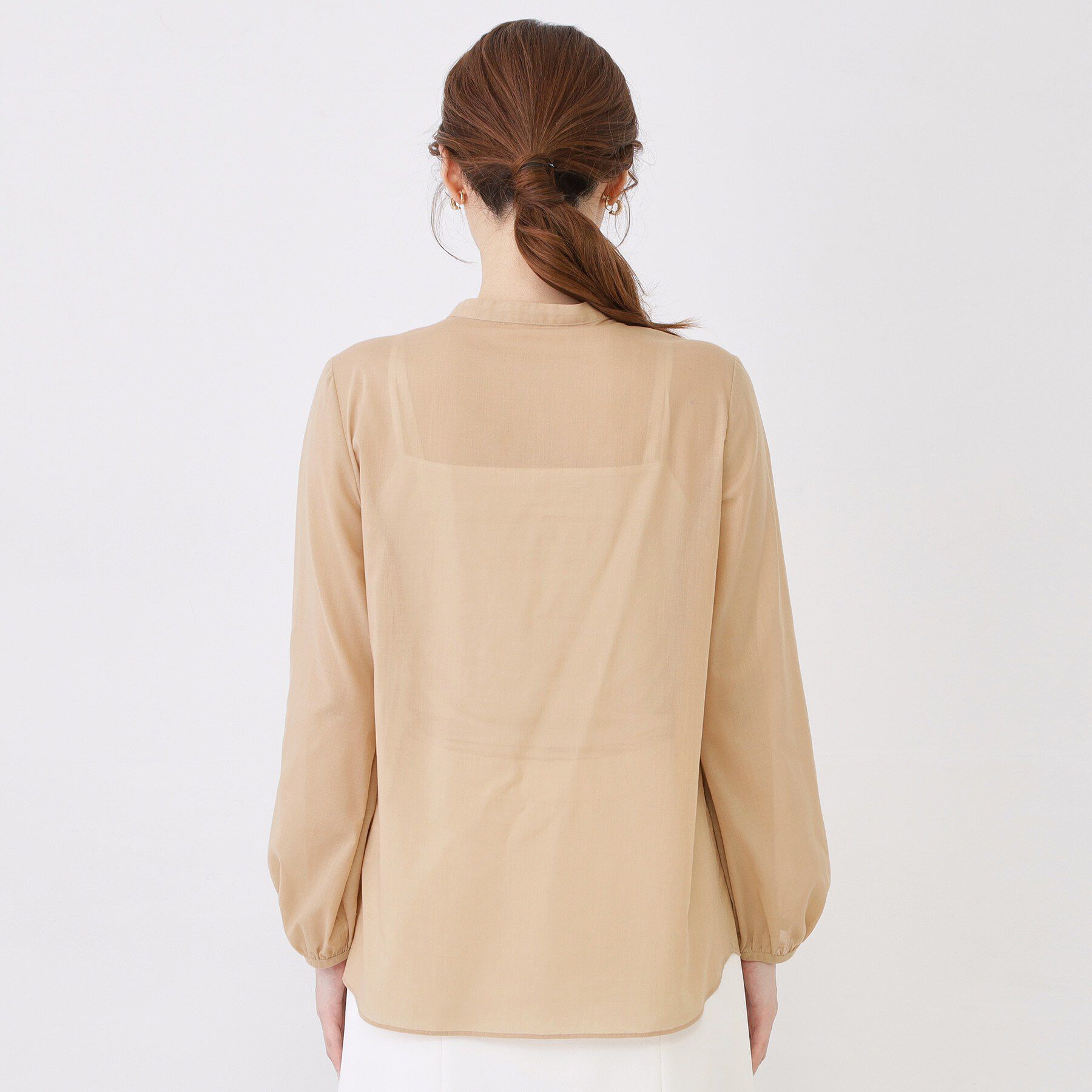 COUP DE CHANCE「【手洗い可/きれいめ服】シアーローンフリルブラウス」|シャツ・ブラウス|