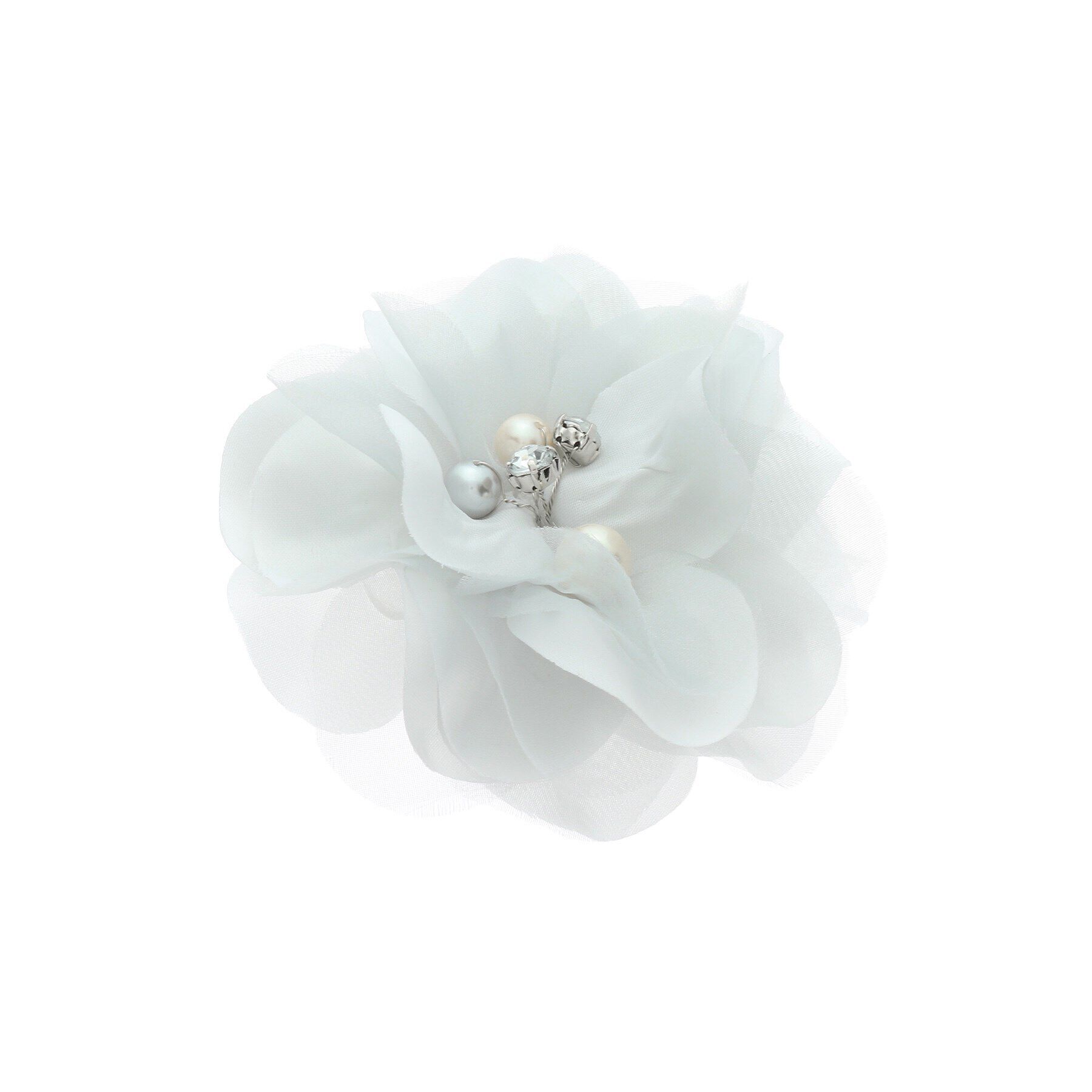 Reflect「【夏SALE／フォーマル】シアーフラワーコサージュ」|ブローチ・コサージュ|ライトグレー(011