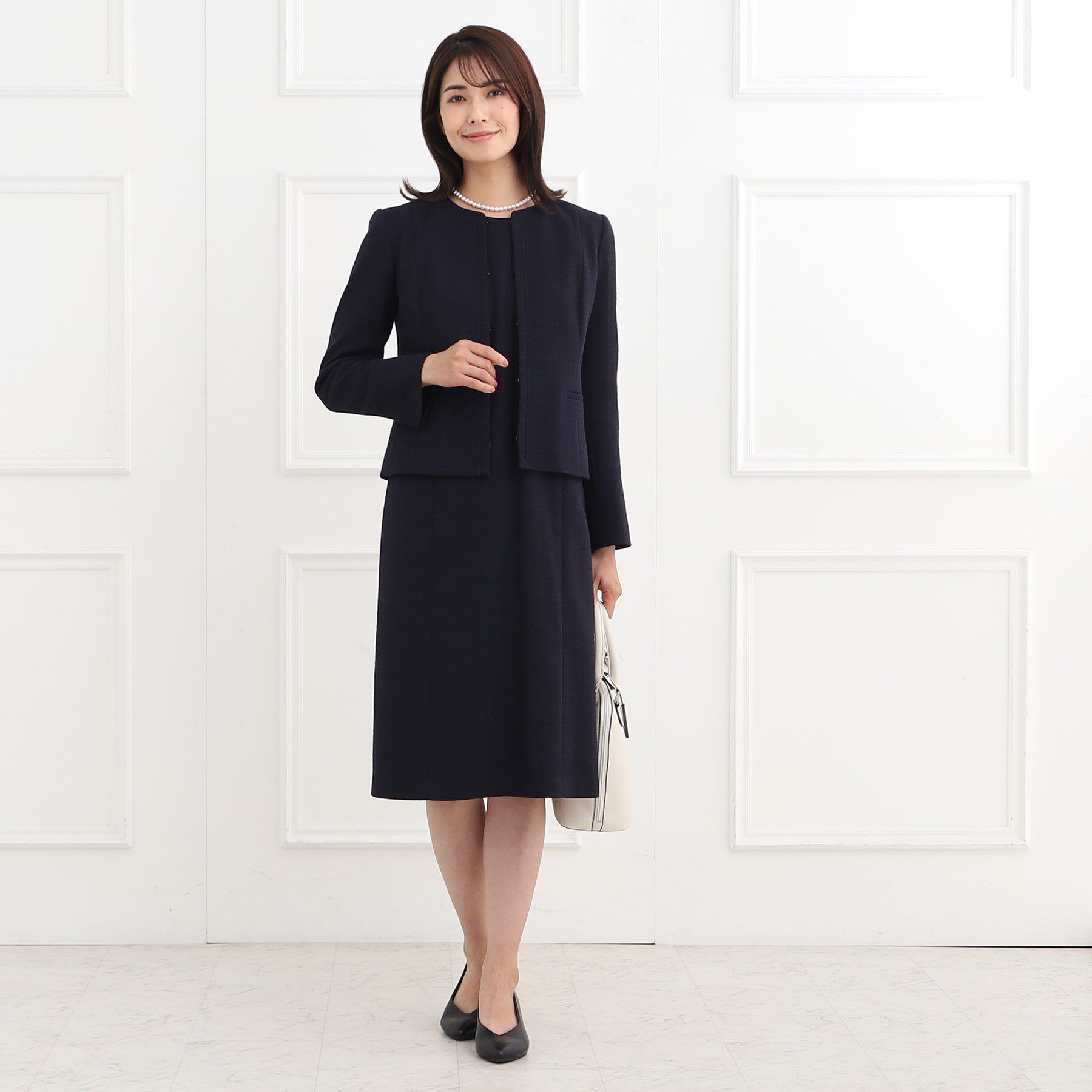 Reflect「【フォーマル/セットアップ可】ツイードジャケット」|ノーカラージャケット|