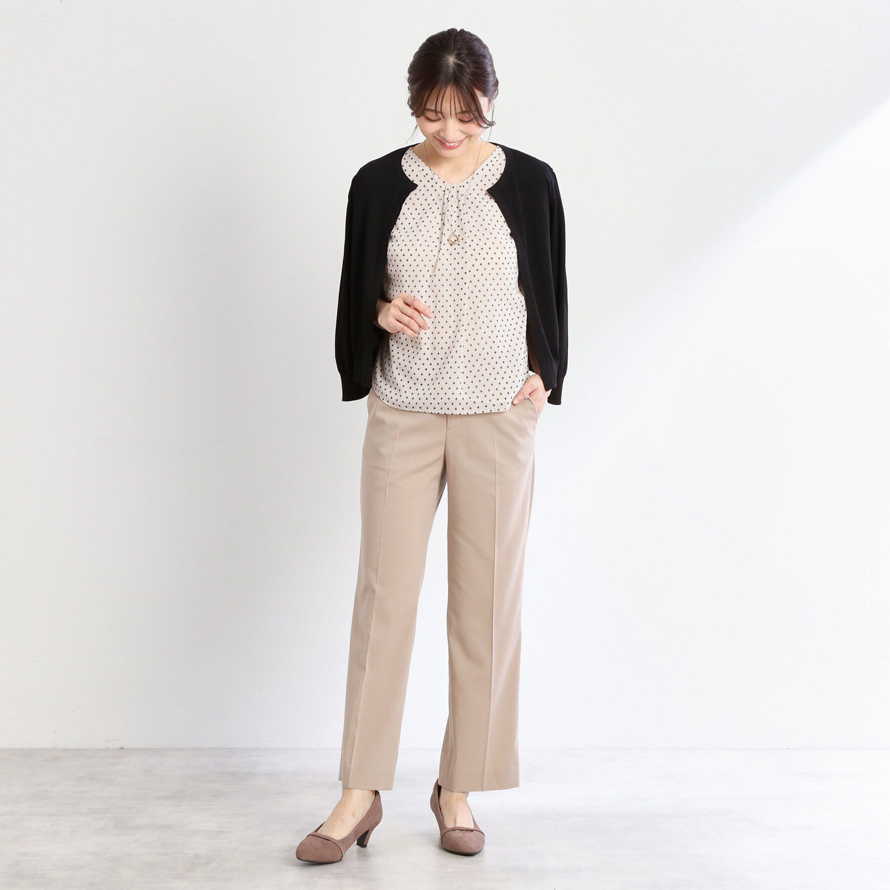 Reflect「【手洗い可】7分袖ドライタッチカーディガン」|カーディガン|