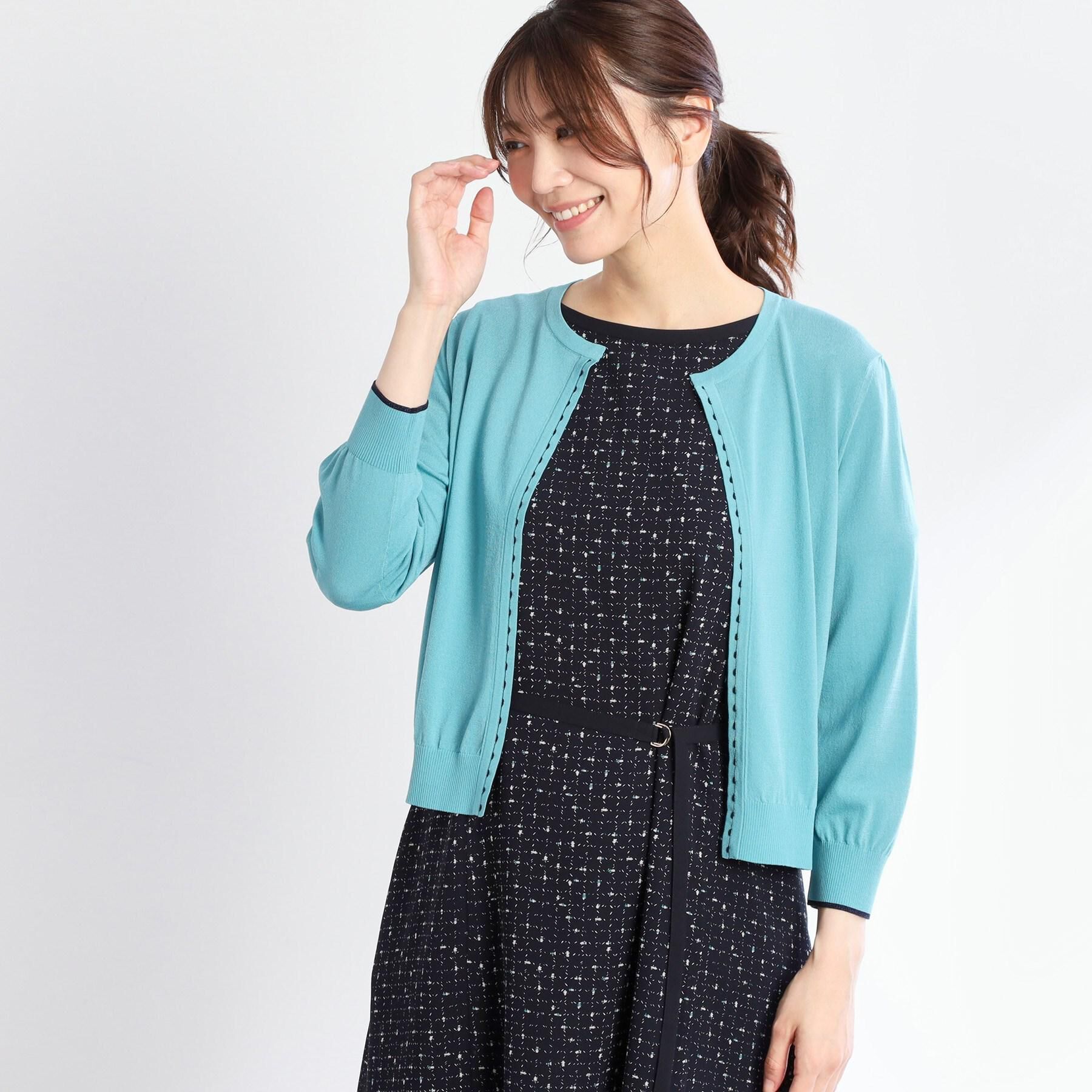 Reflect「【手洗い可】7分袖ドライタッチカーディガン」|カーディガン|