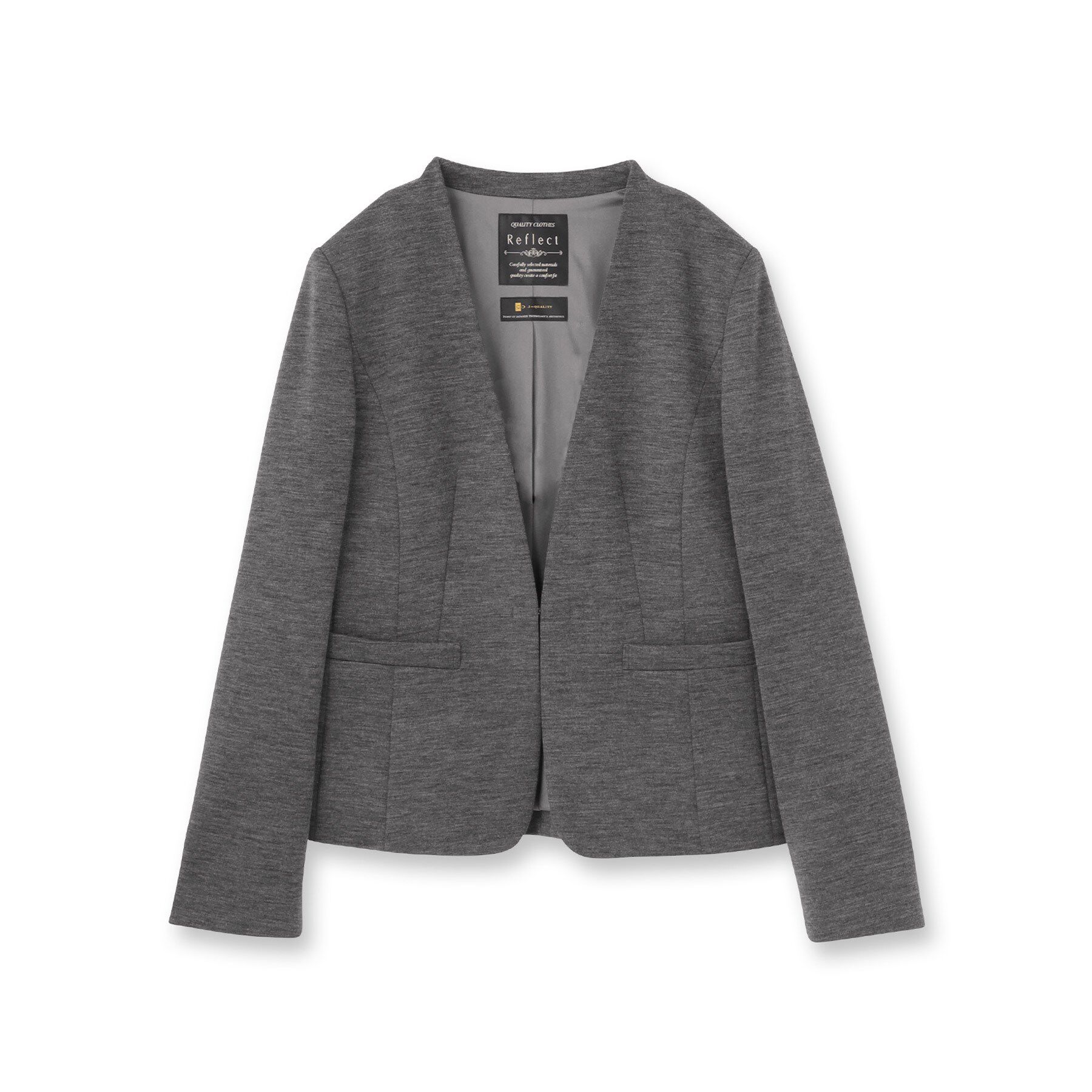 Reflect「【匠シリーズ／すっきり見え／セットアップ可】匠ジャケット／ノーカラー」|ノーカラージャケット|