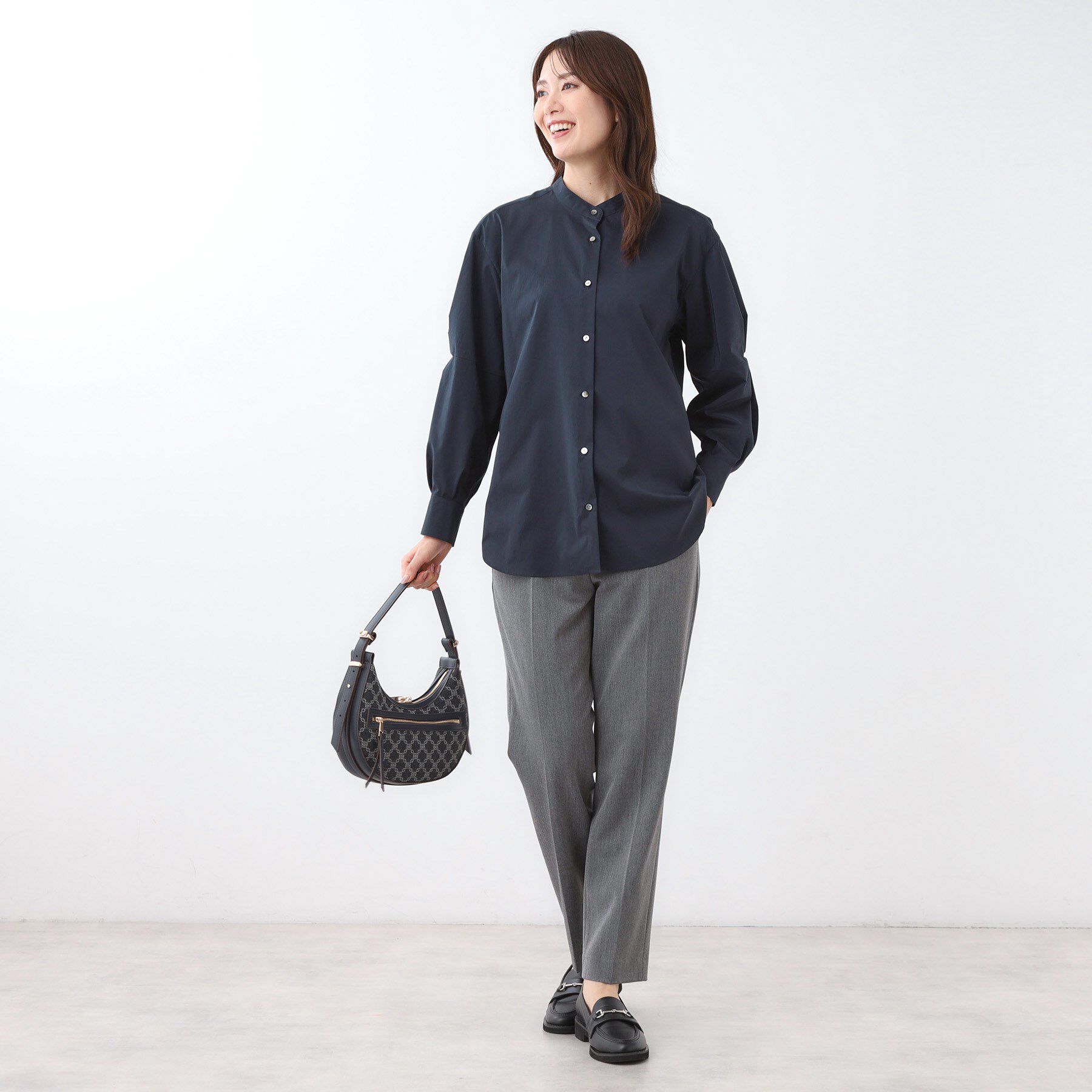 Reflect「【さらっと一枚で決まる／重ね着にもおすすめ◎】タックスリーブシャツブラウス」|シャツ・ブラウス|