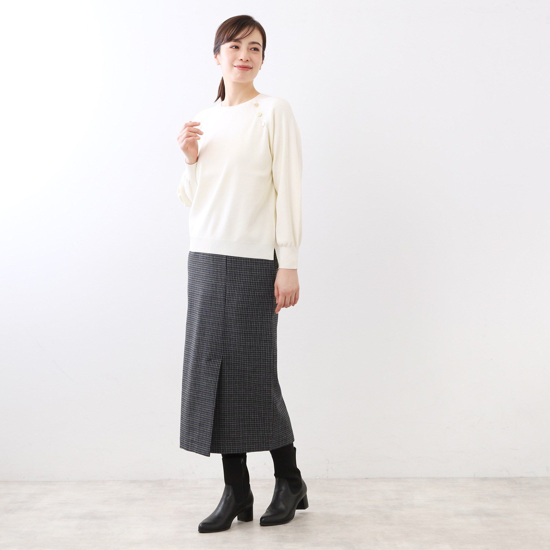 Reflect「【秋映え◎】千鳥格子風タイトスカート」|スカート|