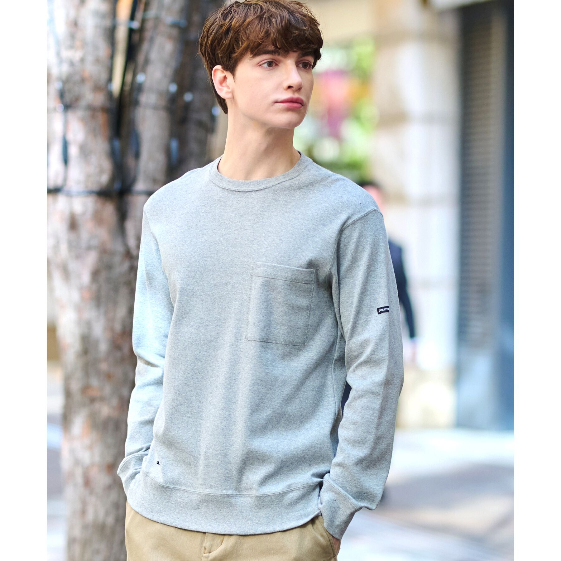 DRESSTERIOR「【Safari12月号掲載】エクスクルーシブフライスロングTシャツ」|Tシャツ・カットソー|グレー(012)