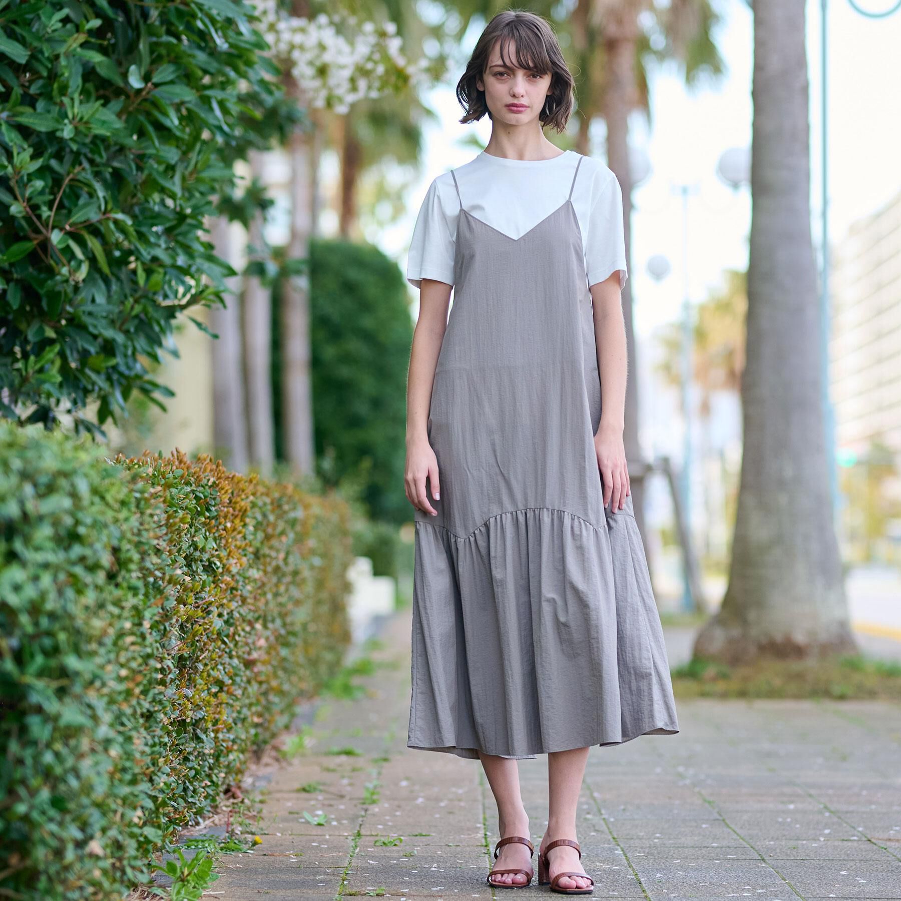 DRESSTERIOR「【接触冷感/撥水】タフタキャミワンピース」|ワンピース|