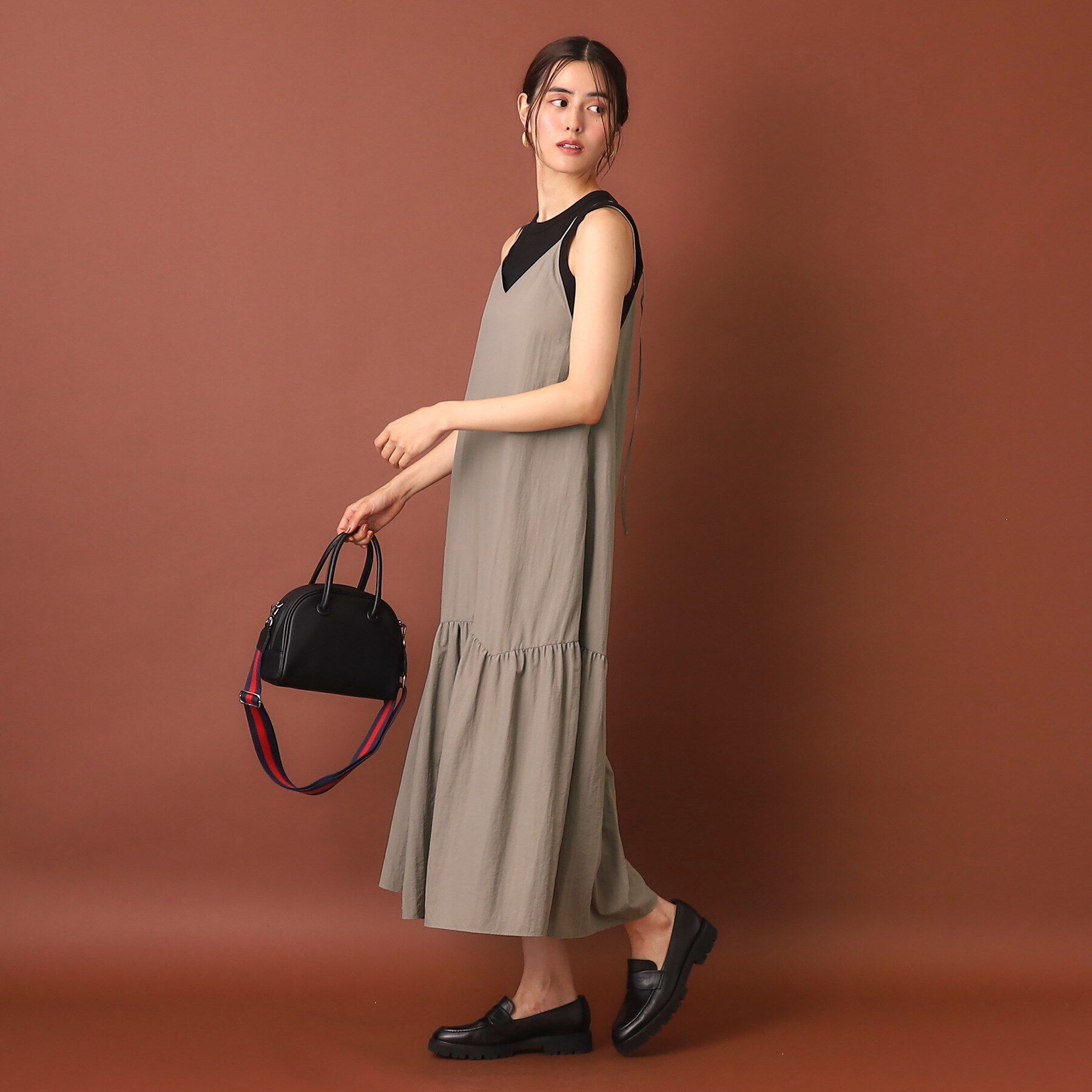 DRESSTERIOR「【接触冷感/撥水】タフタキャミワンピース」|ワンピース|