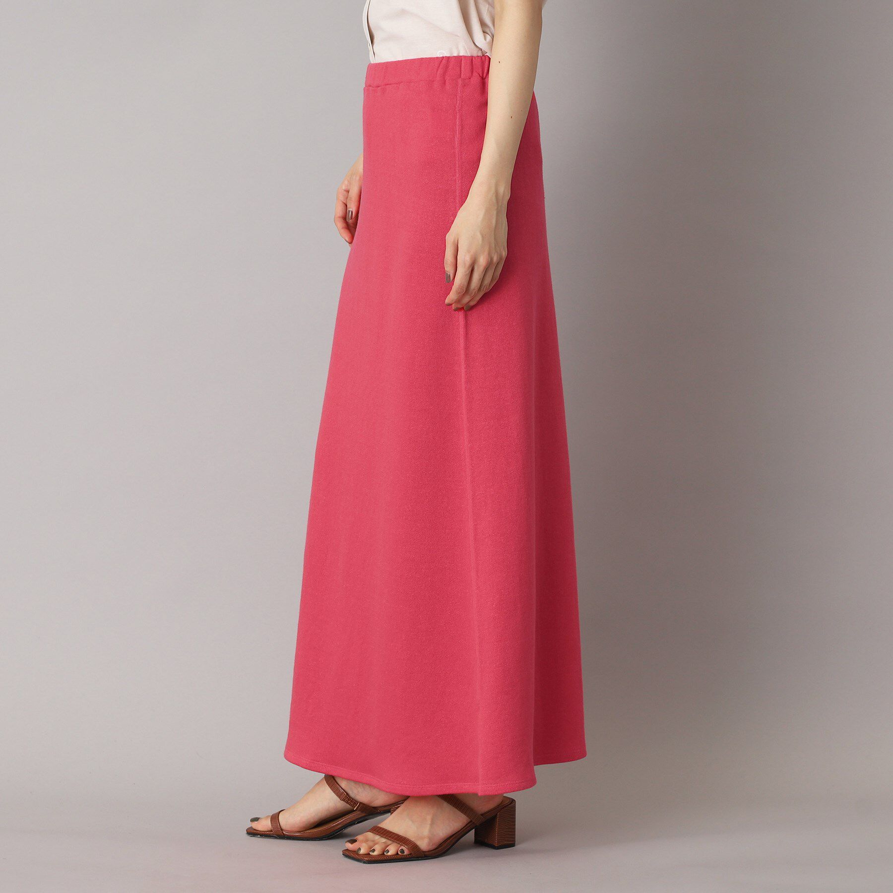 DRESSTERIOR「【洗える/ウエストゴム/セットアップ可】リネン裏毛スカート」|スカート|