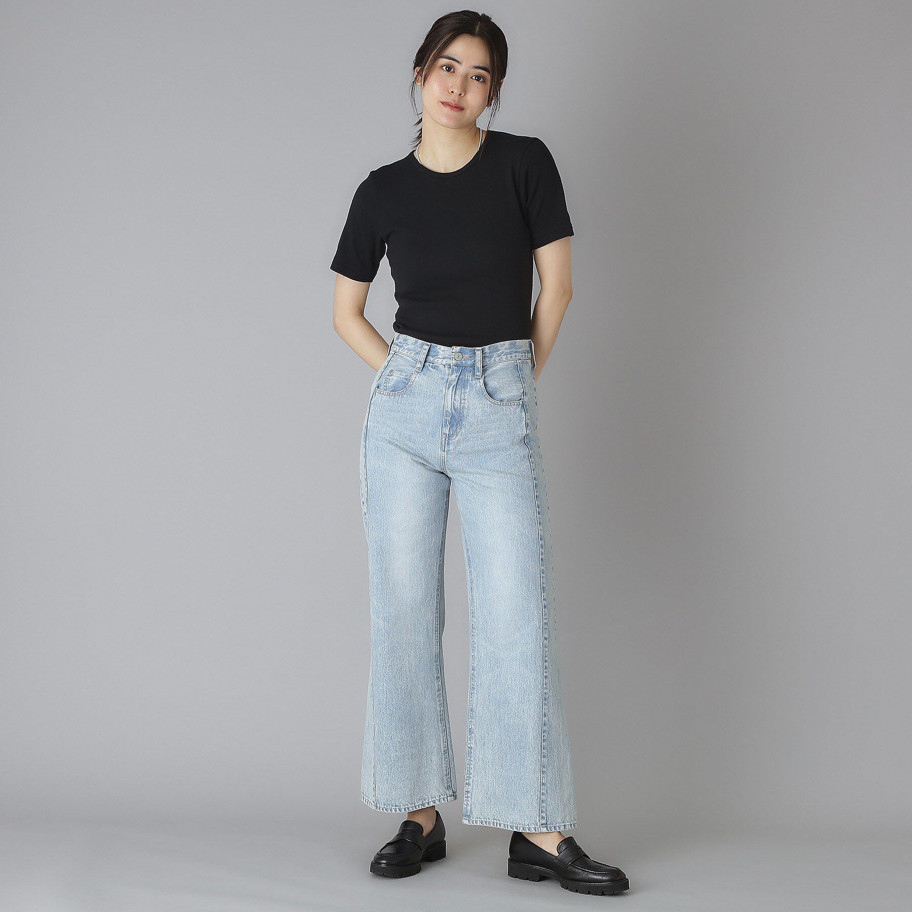 DRESSTERIOR「Robert．P．Miller（ロベルト・ピー・ミラー）パネルリブクルーネックTシャツ」|Tシャツ・カットソー|