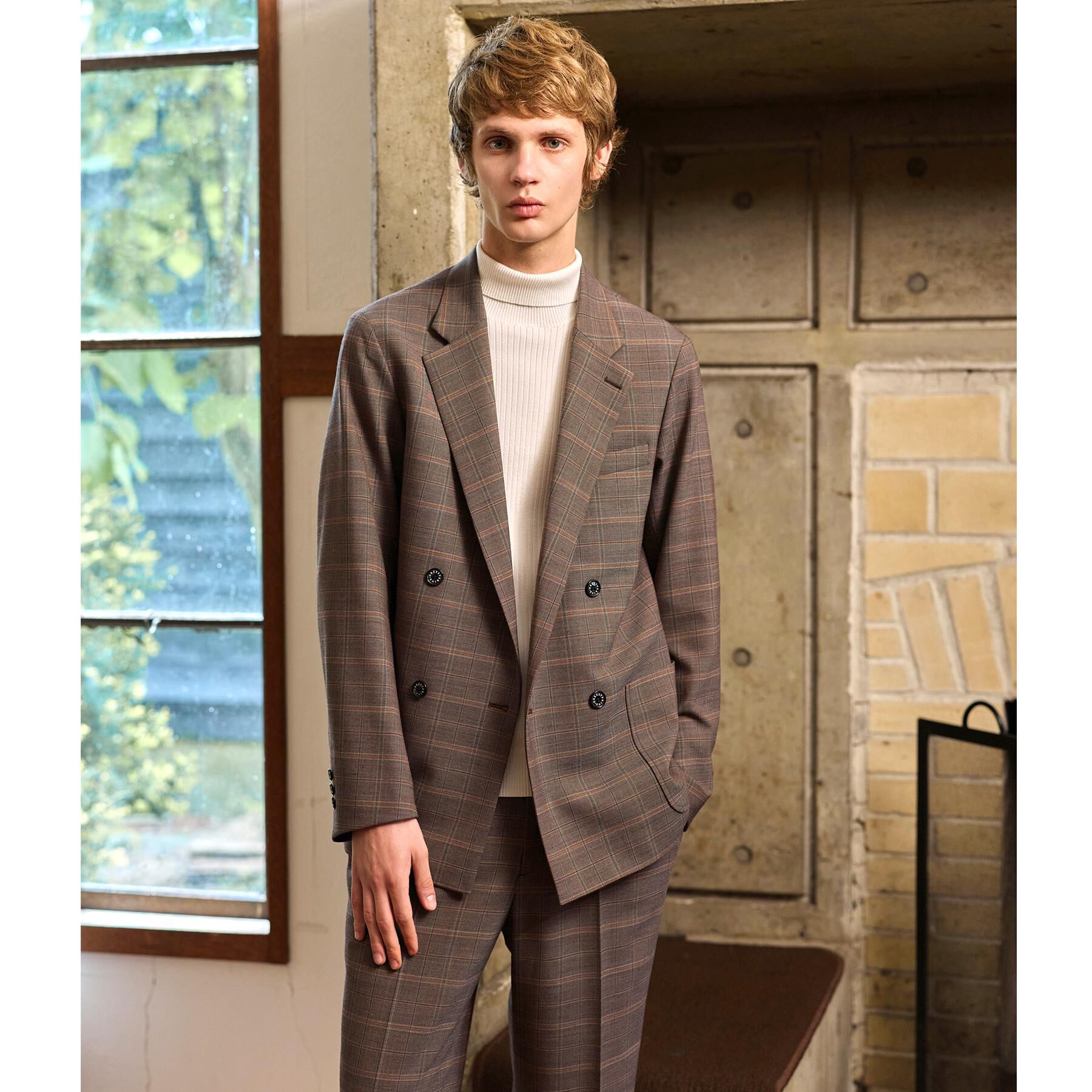 DRESSTERIOR「【セットアップ可】2WAYストレッチ コンフォータブルチェックジャケット」|テーラードジャケット|