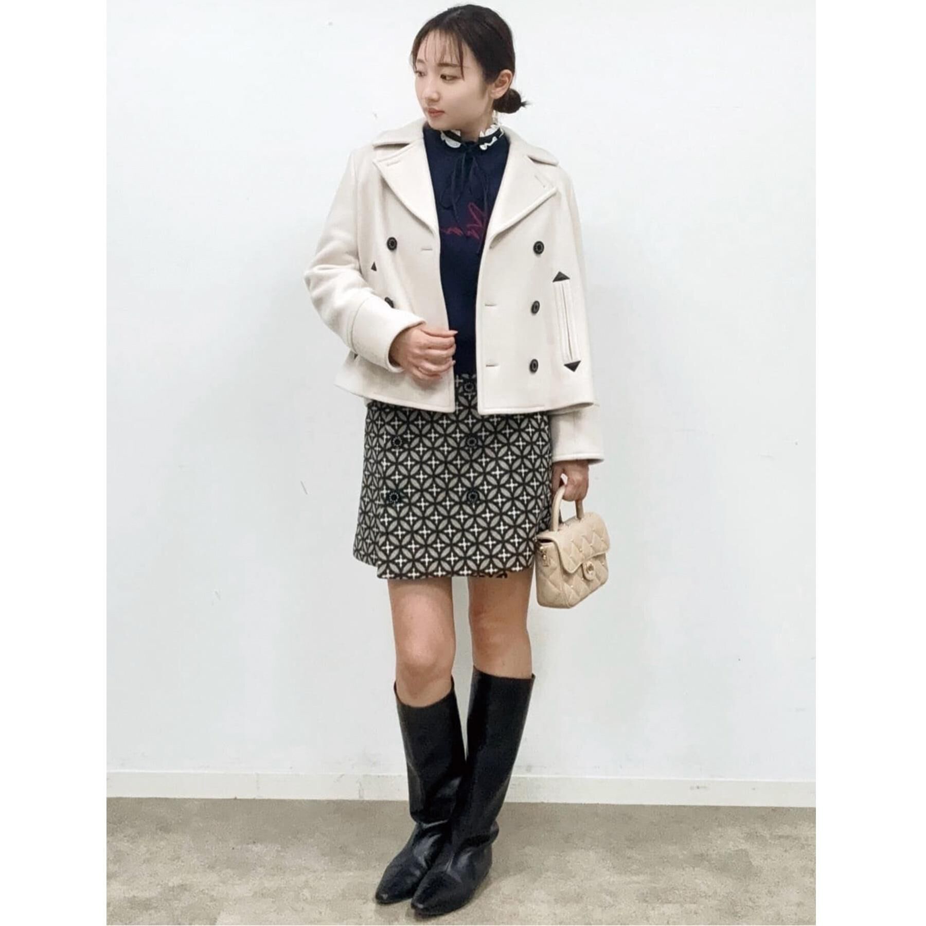 DRESSTERIOR「【CLASSY.12月号/otonaMUSE11月号掲載】オーバーラップジャカードミニスカート」|スカート|