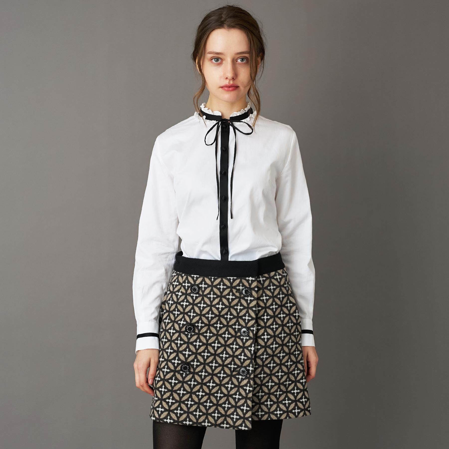 DRESSTERIOR「【CLASSY.12月号/otonaMUSE11月号掲載】オーバーラップジャカードミニスカート」|スカート|