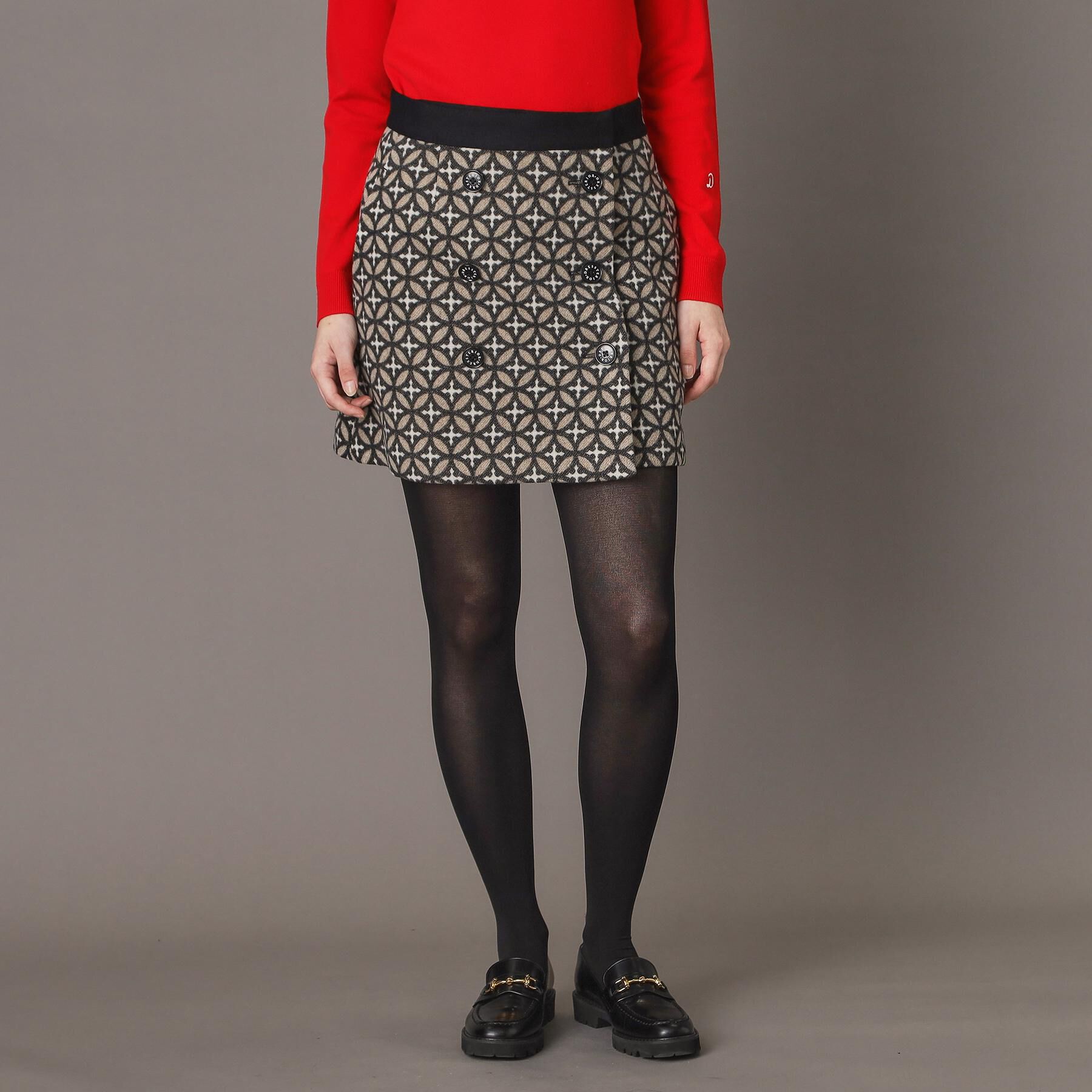 DRESSTERIOR「【CLASSY.12月号/otonaMUSE11月号掲載】オーバーラップジャカードミニスカート」|スカート|