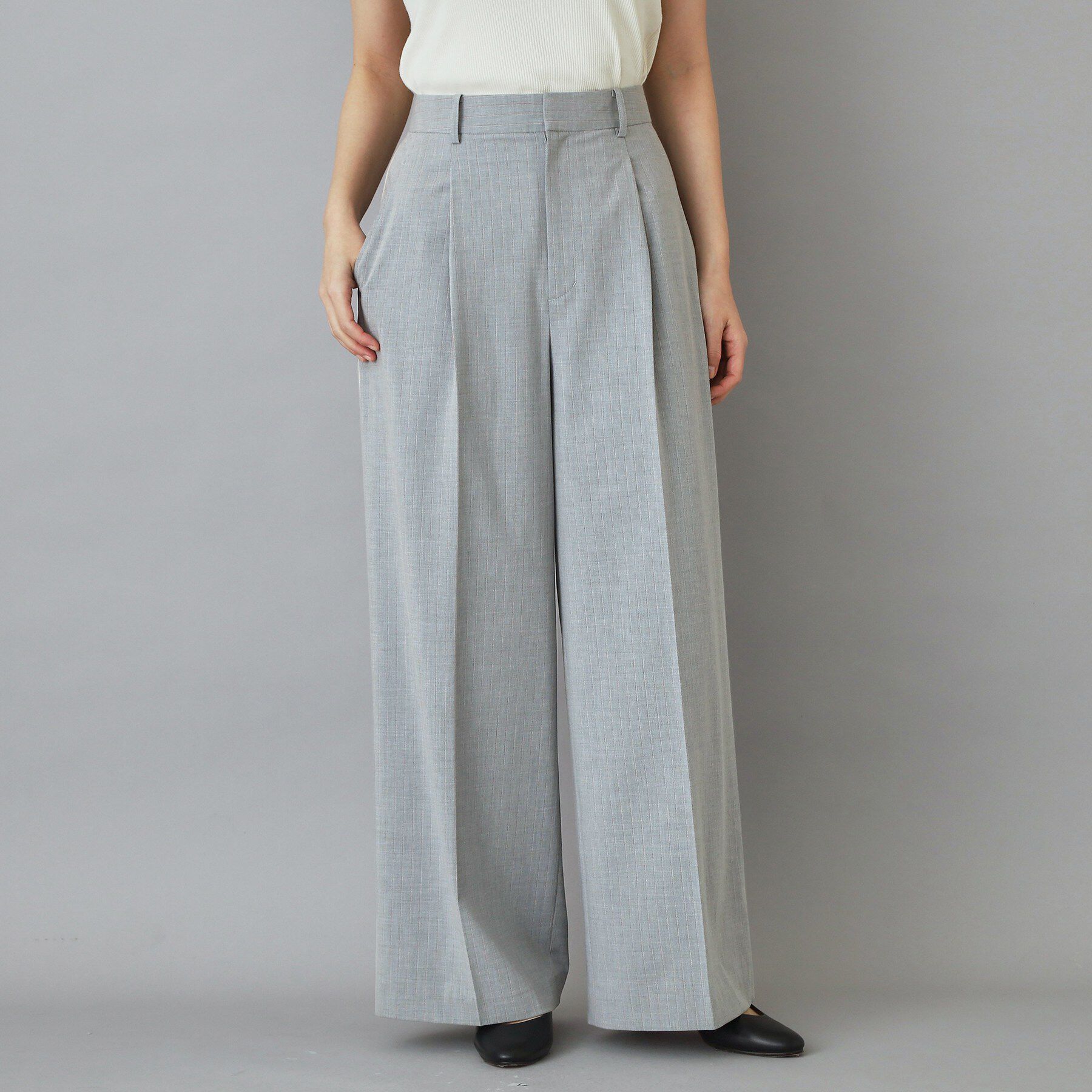 DRESSTERIOR「【セットアップ可】ストライプ2WAYストレッチサイドラインワイドパンツ」|その他|