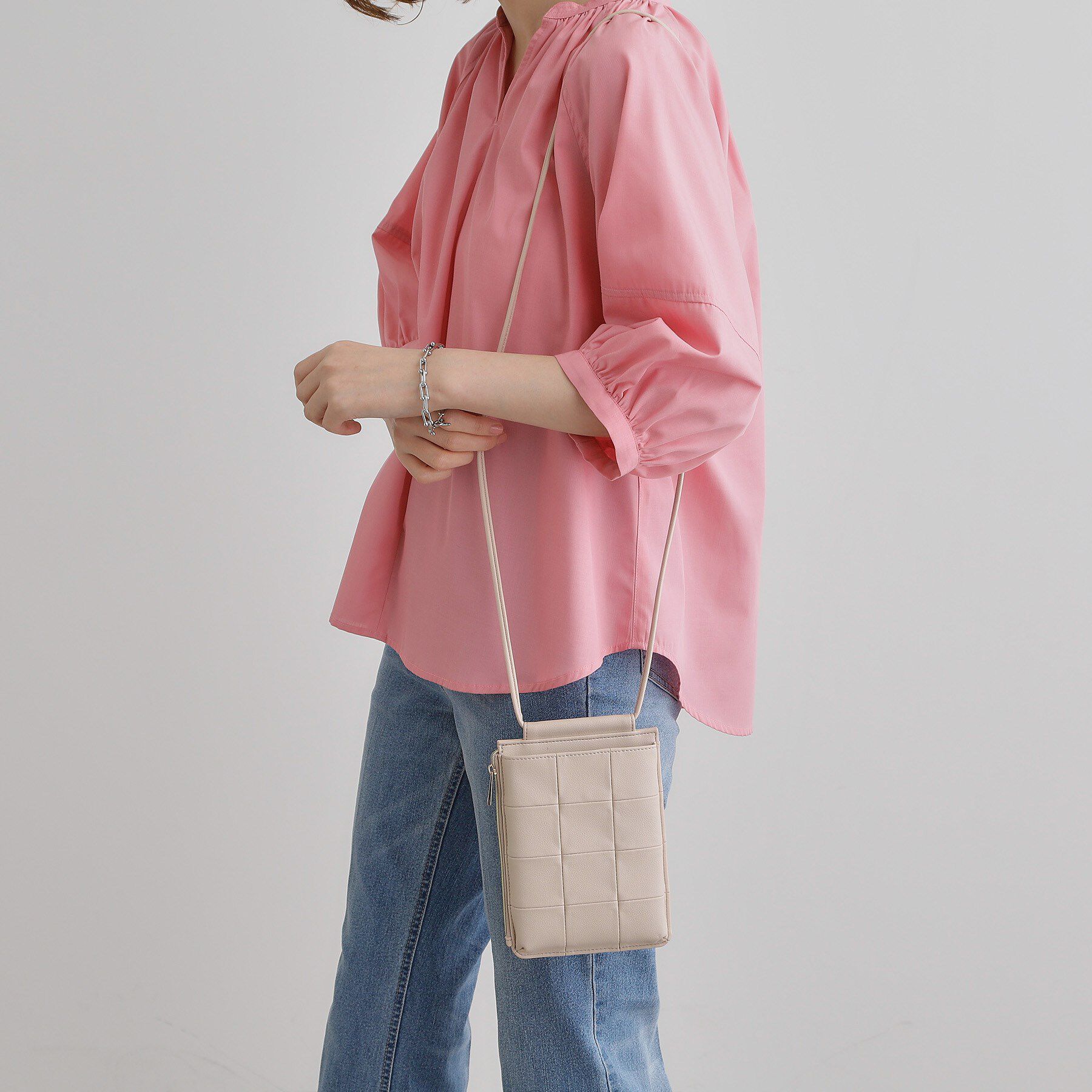 grove「ブロックマルチショルダー」|ショルダー・メッセンジャー|ライトベージュ(05