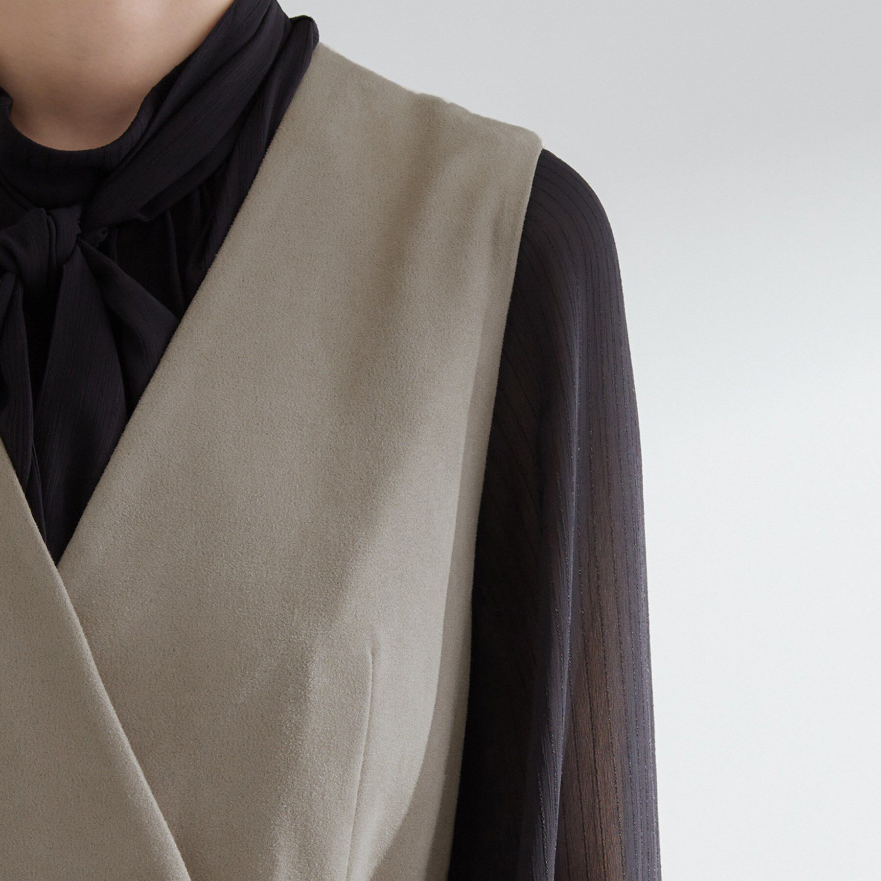 grove「【2WAY】スウェード調ジレワンピース」|ワンピース|