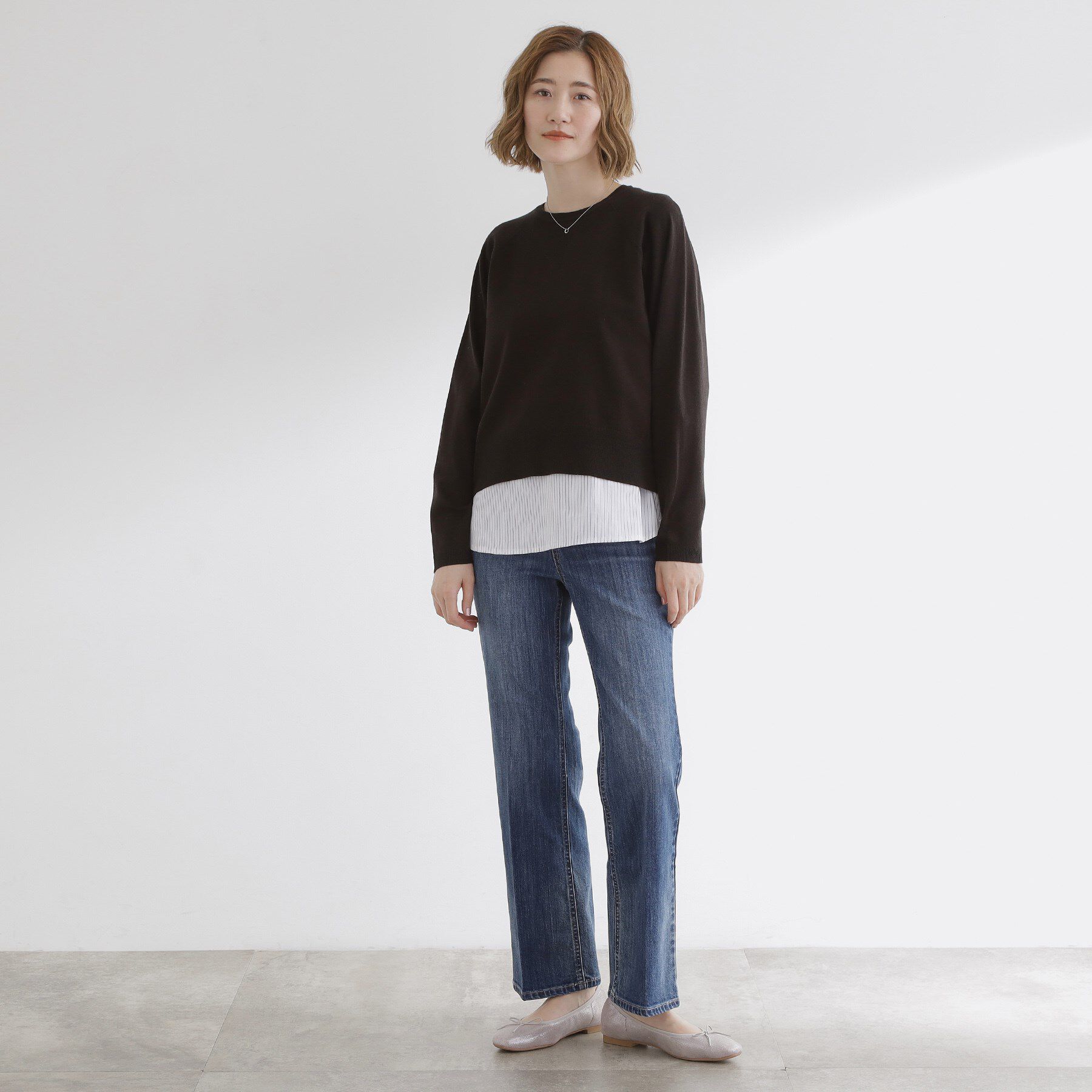 grove「最終お値下げ！！【洗える/毛玉軽減】天竺ラグランスリーブプルオーバー」|ニット・セーター|