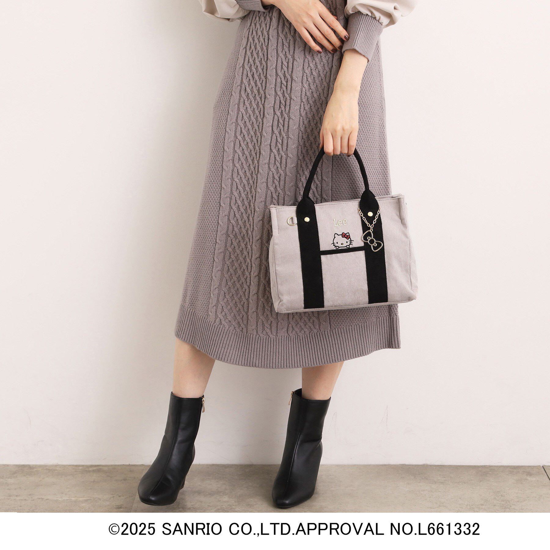 grove「【ハローキティ】Lee別注ポケット刺繍スクエアトート」|トートバッグ|