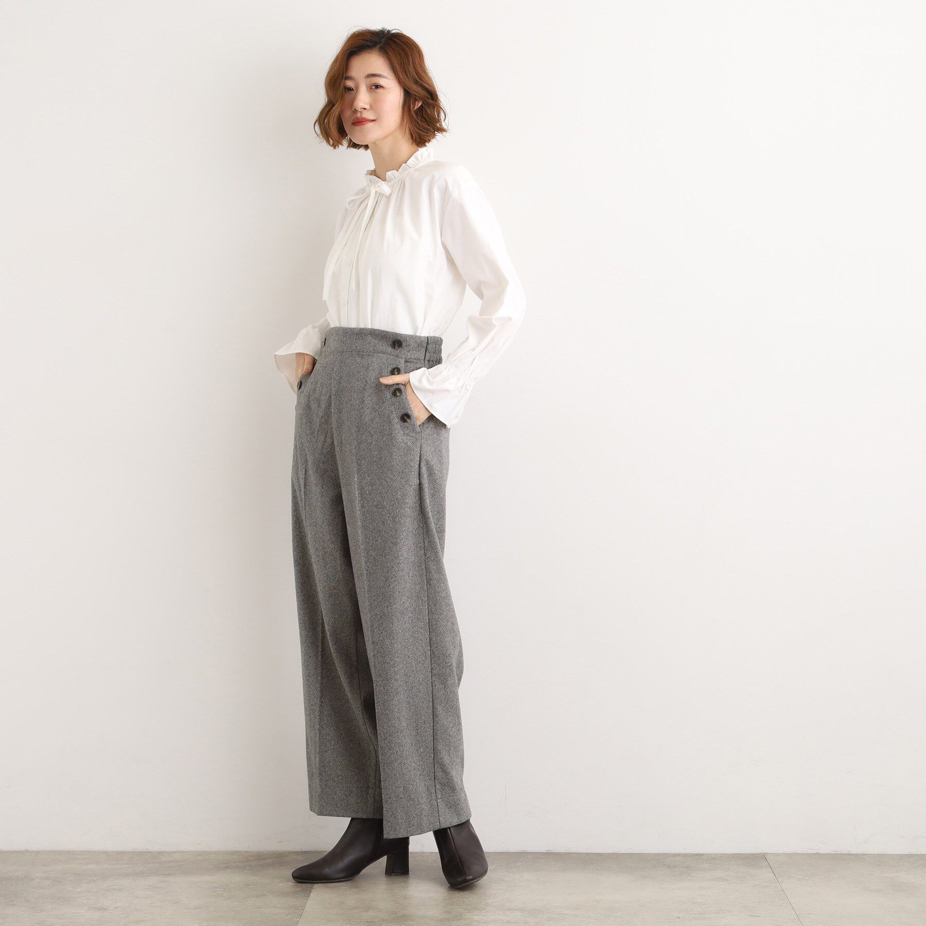 grove「【洗える/あったか】美シルエットなマリンワイドパンツ」|その他|