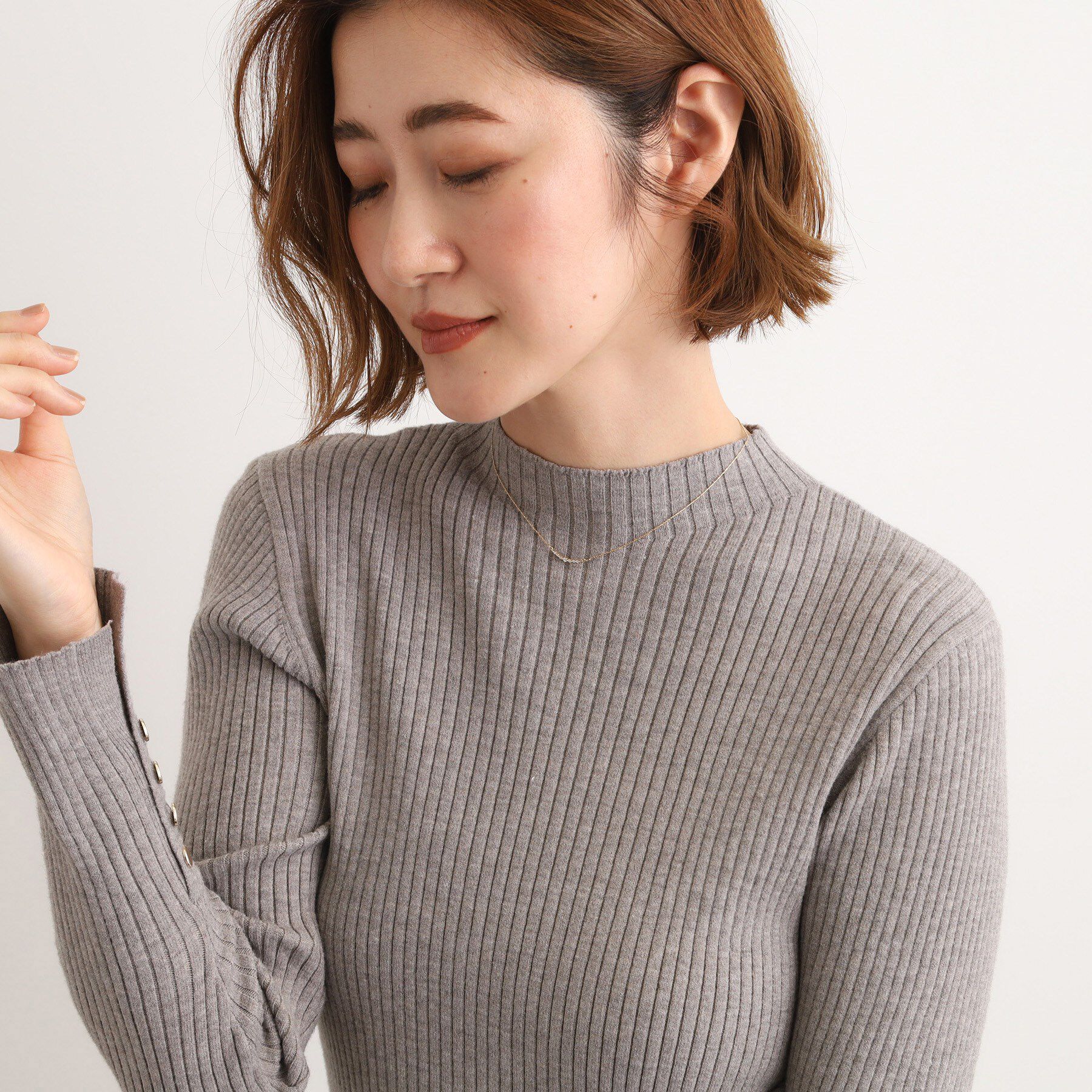 grove「ビジューバーショートネックレス」|ネックレス|