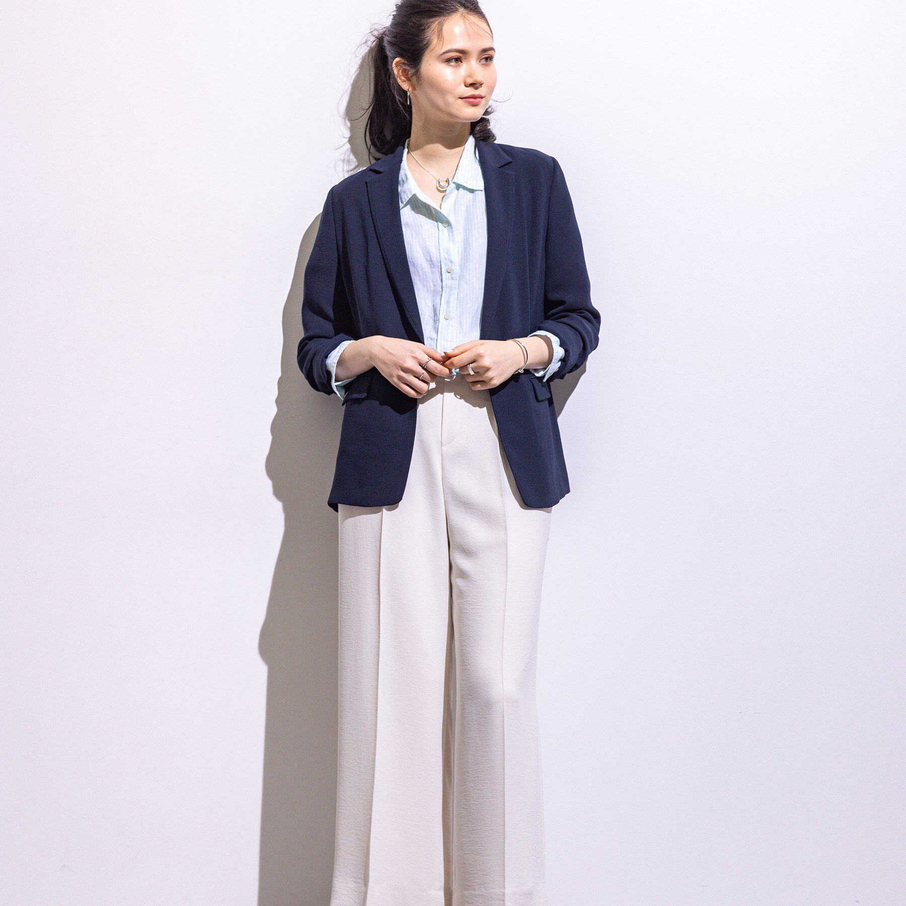 INDIVI「【着る日傘/遮熱/UVケア】ワイドパンツ」|スーツ|