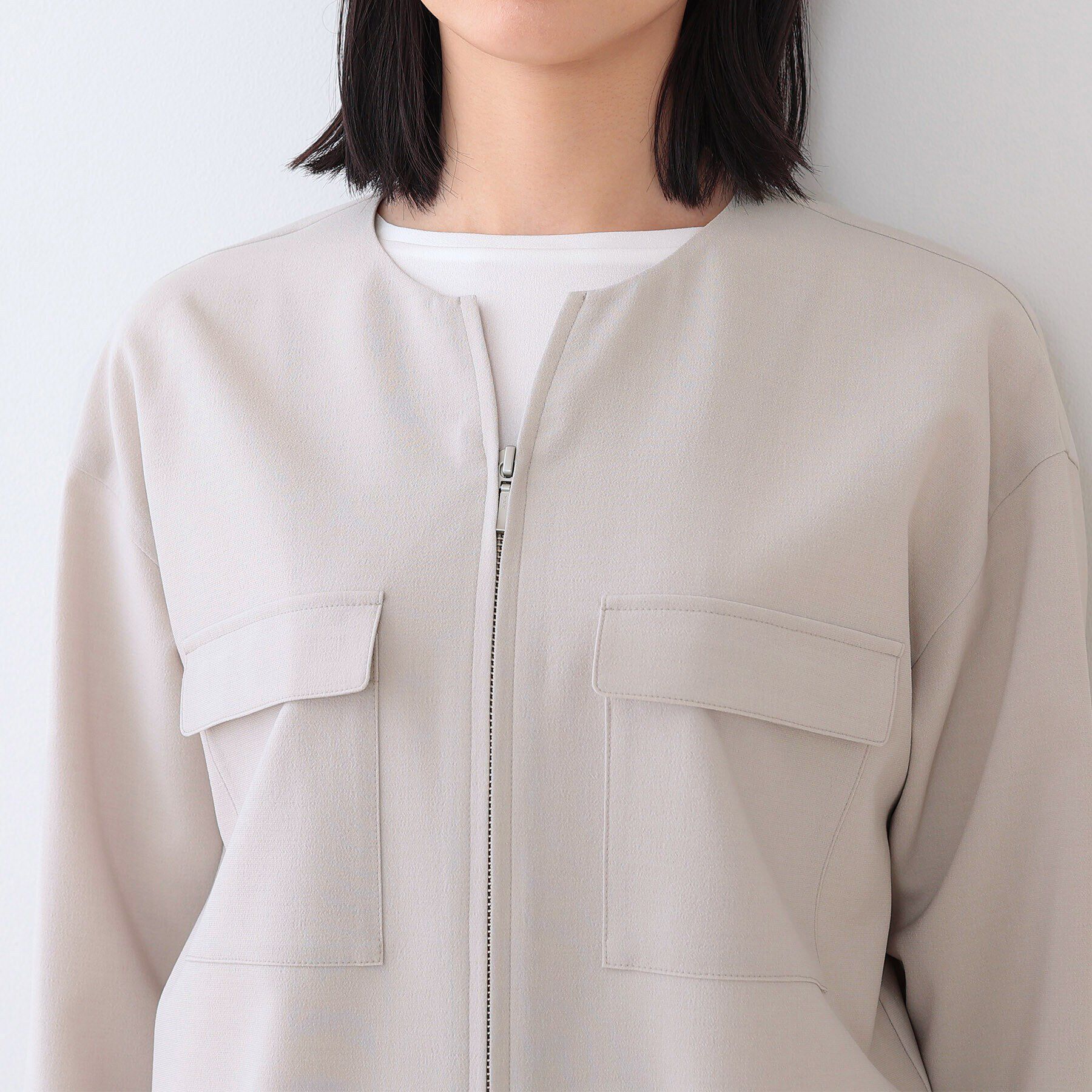 INDIVI「【洗える／SETUP可能】ダブルポケット シャツブルゾン」|シャツ・ブラウス|