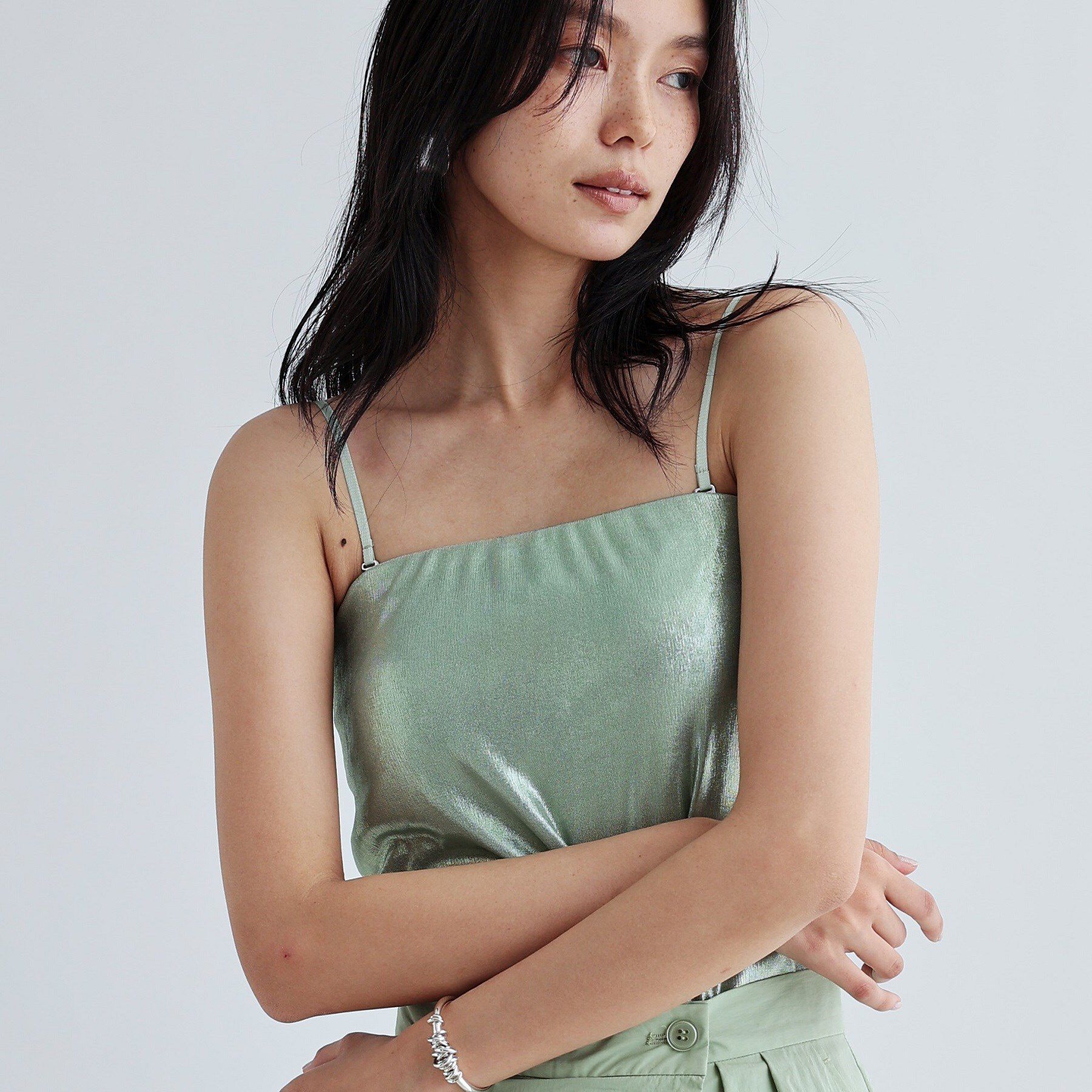 GALLEST「シャイニーベアトップ（カップ付き）」|チューブトップ|