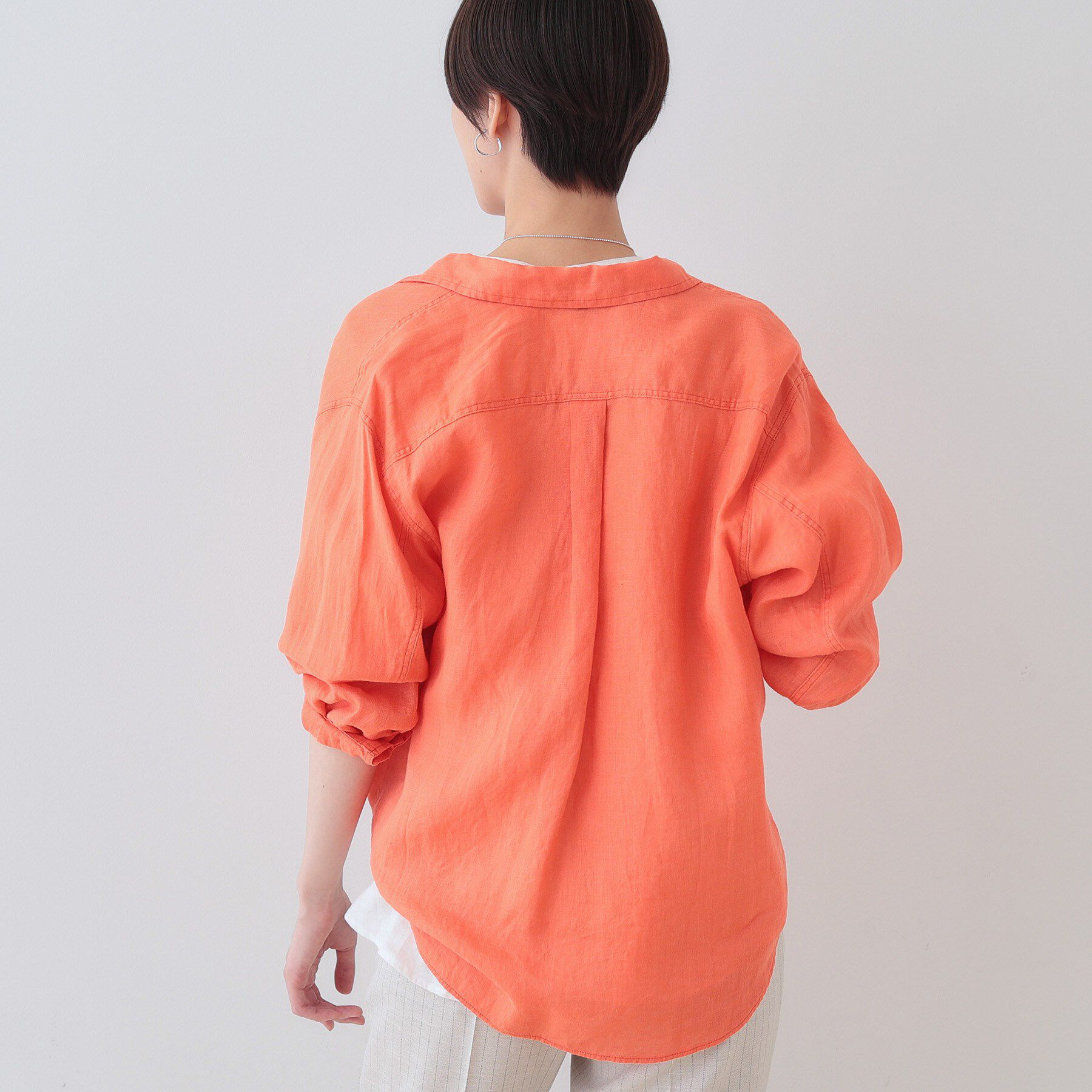 INDIVI「【毎年人気！／フレンチリネン】ベーシックシャツ」|シャツ・ブラウス|