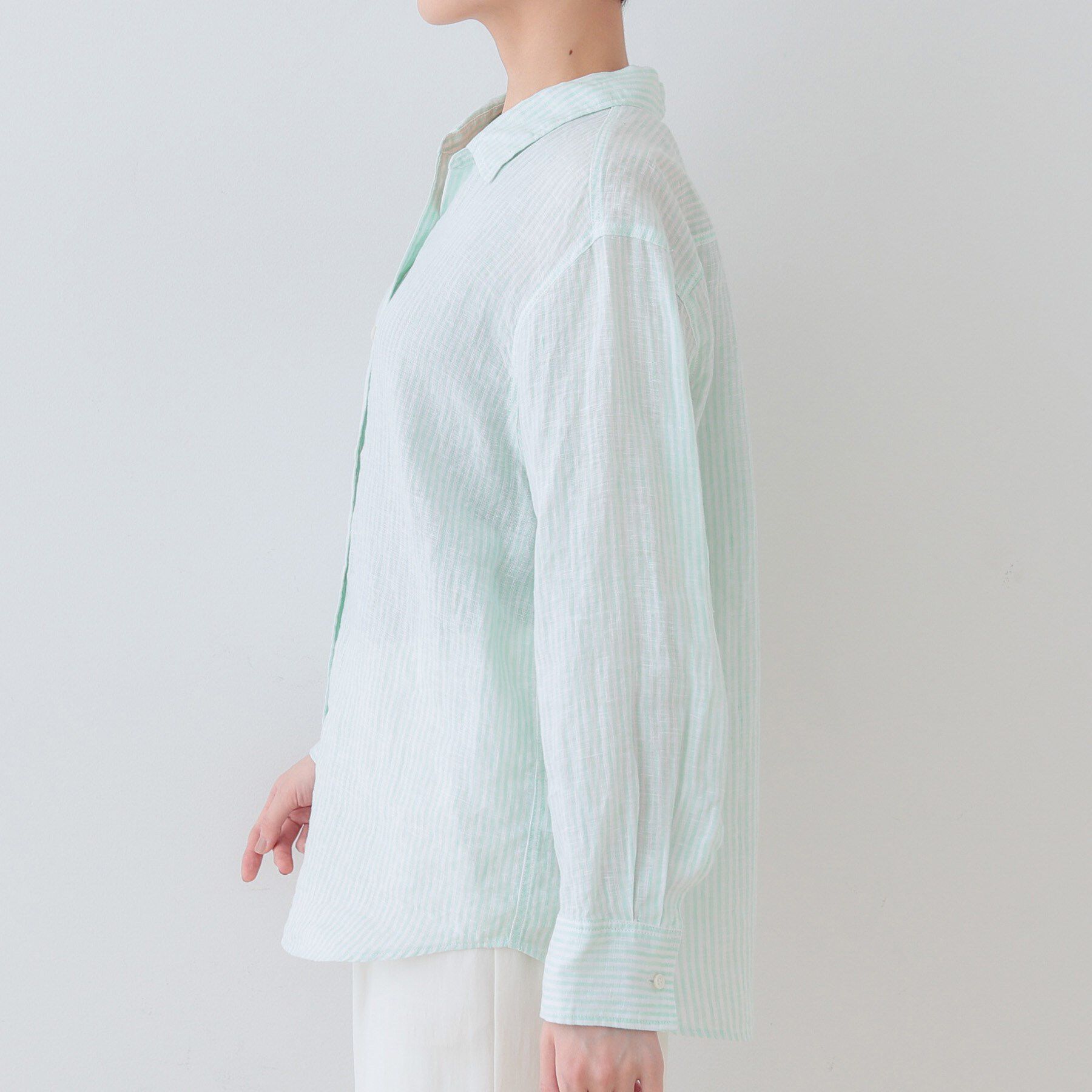 INDIVI「【毎年人気！／フレンチリネン】ベーシックシャツ」|シャツ・ブラウス|