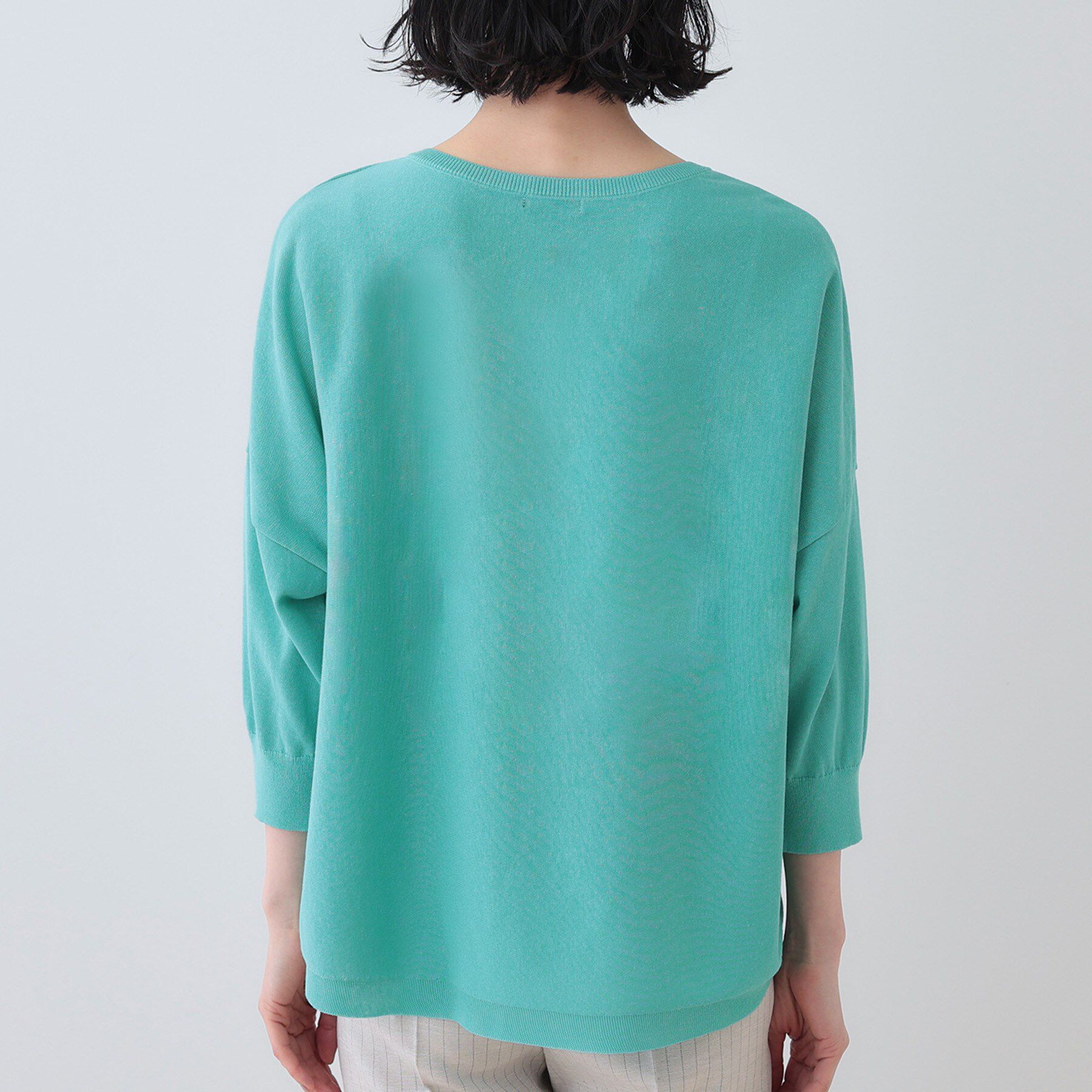 INDIVI「【洗える】コットンリネン ドルマンニット」|ニット・セーター|