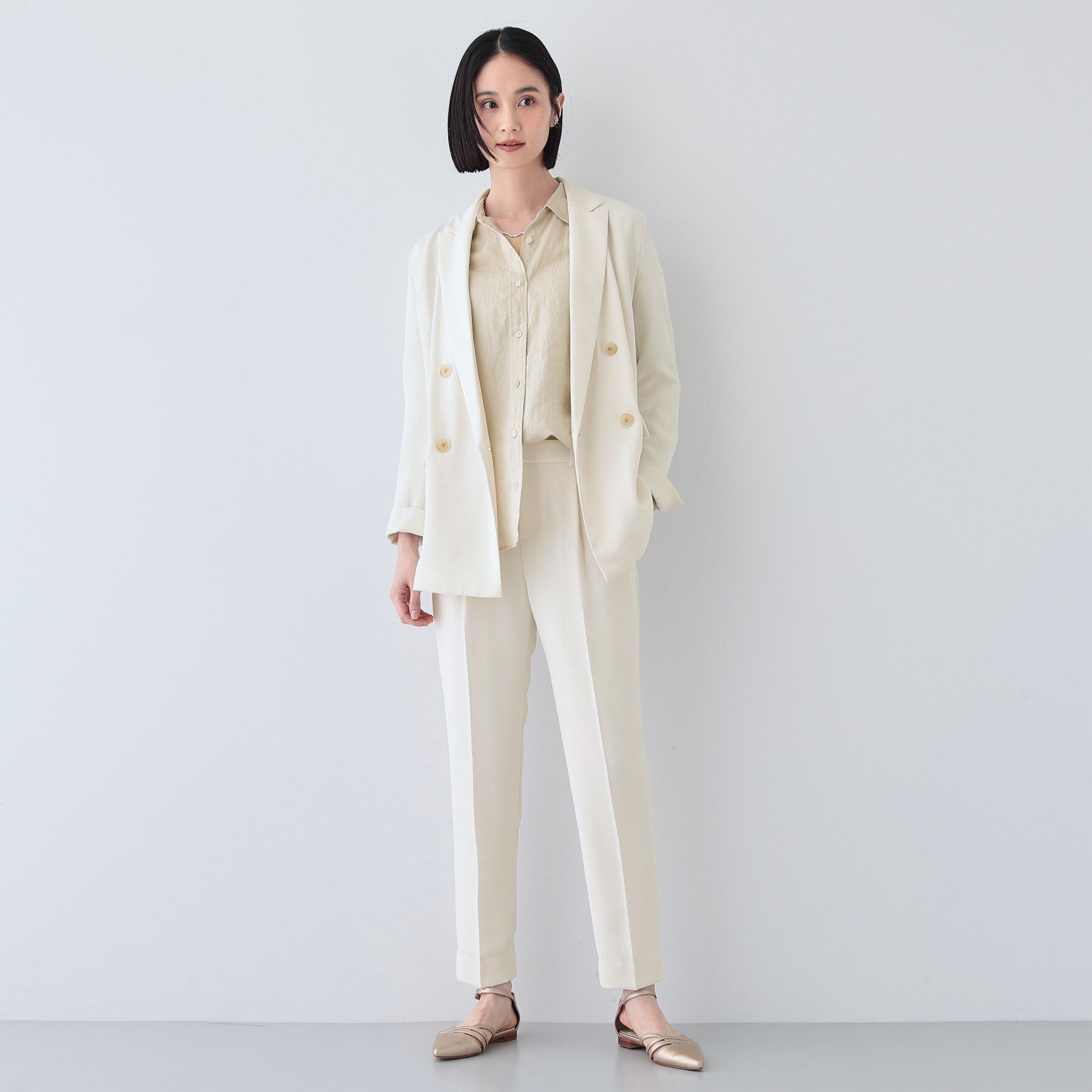 INDIVI「【着る日傘/遮熱/UVケア】タックテーパードパンツ」|その他|