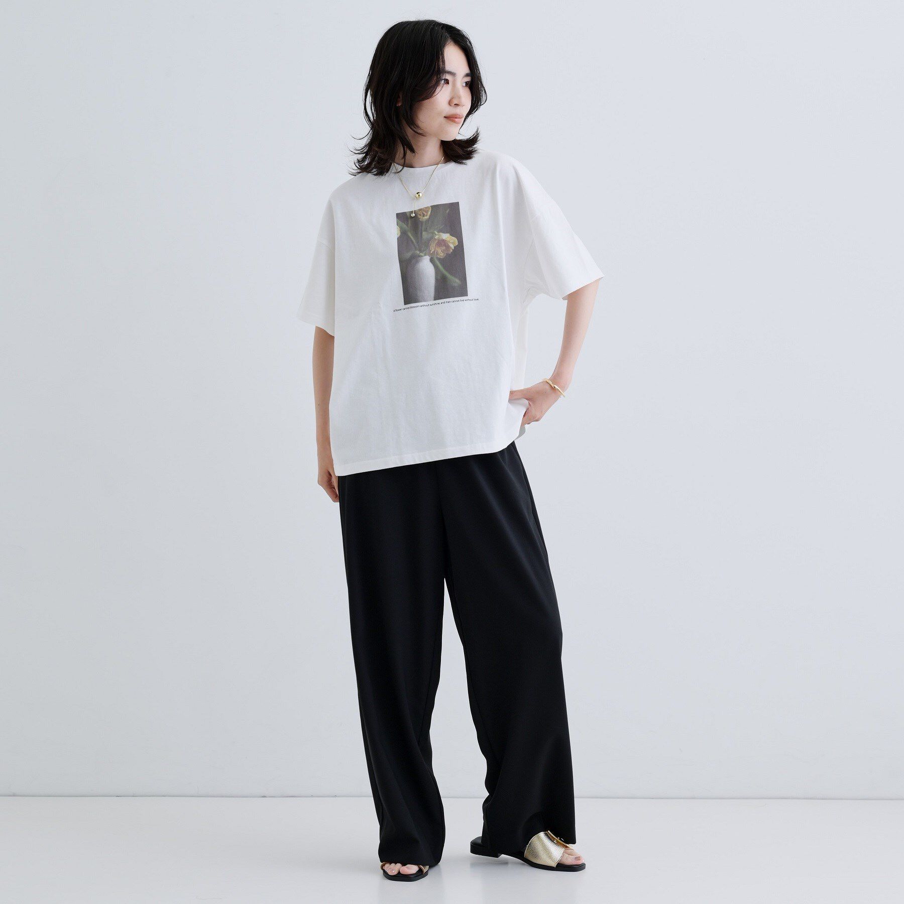 GALLEST「【一部店舗限定】フラワープリントT」|Tシャツ・カットソー|