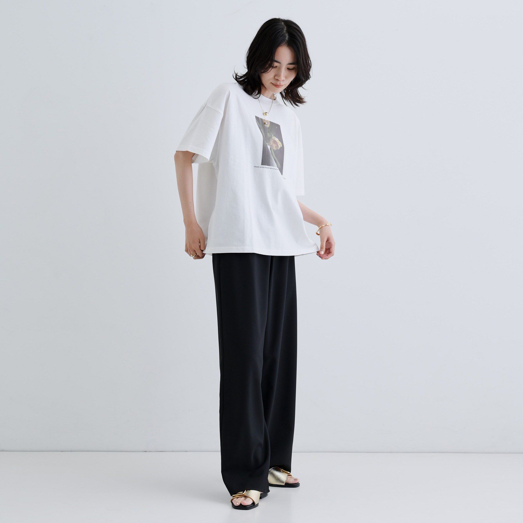 GALLEST「【一部店舗限定】フラワープリントT」|Tシャツ・カットソー|