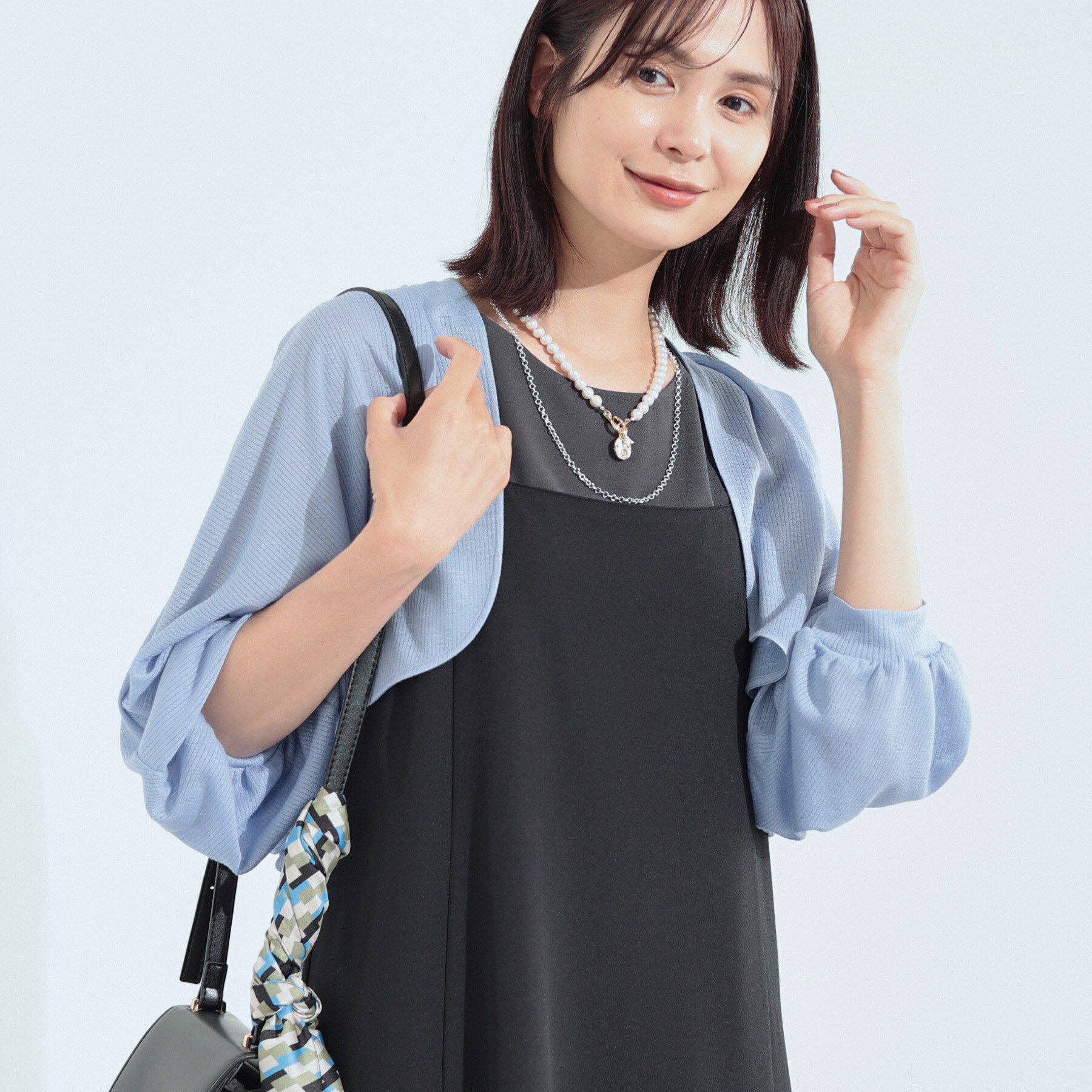 INDIVI「【軽く羽織れる】ボレロカーディガン」|カーディガン|