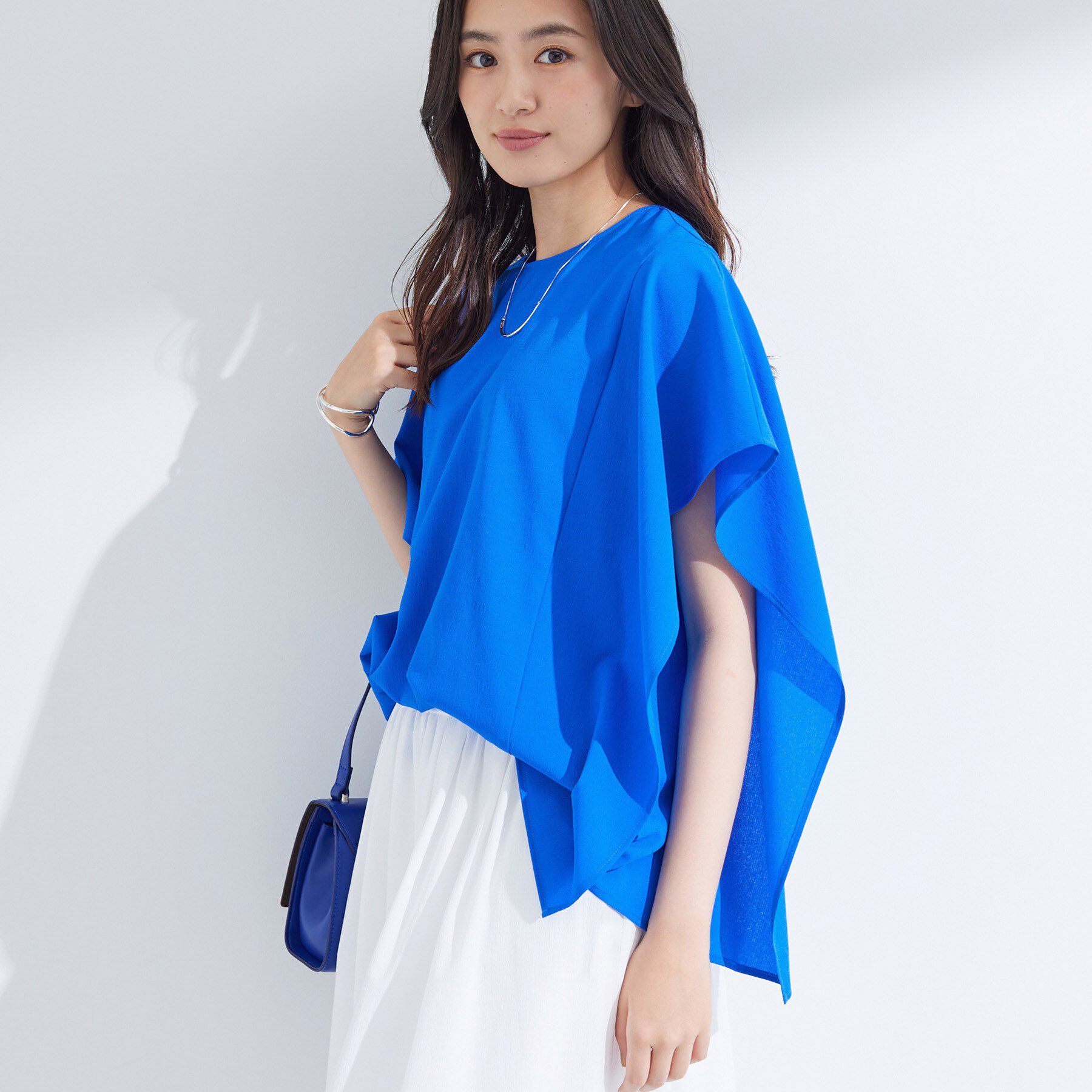 INDIVI「【体型カバー】スクエアブラウス」|シャツ・ブラウス|