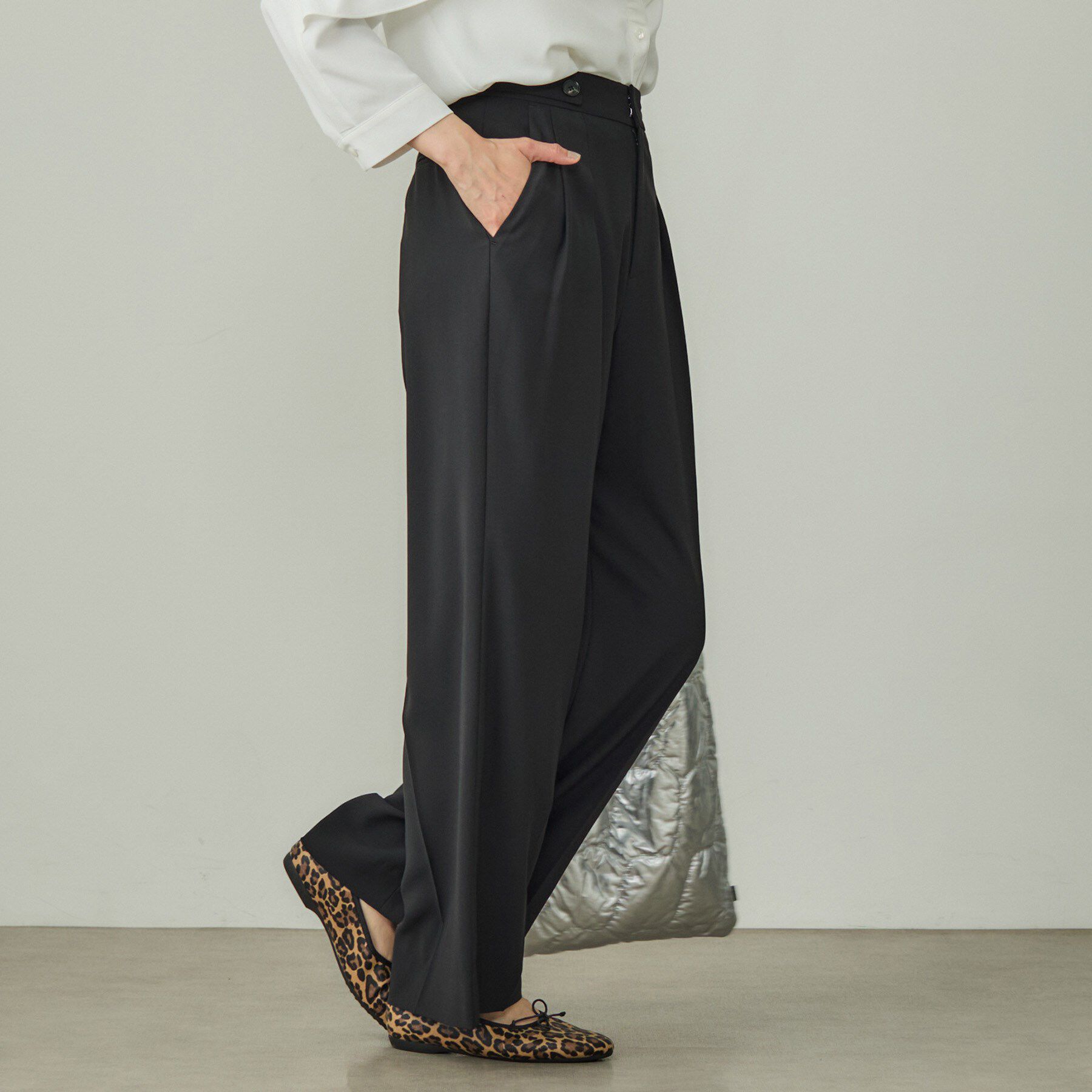 INDIVI「【着心地◎！】タックワイドパンツ」|その他|