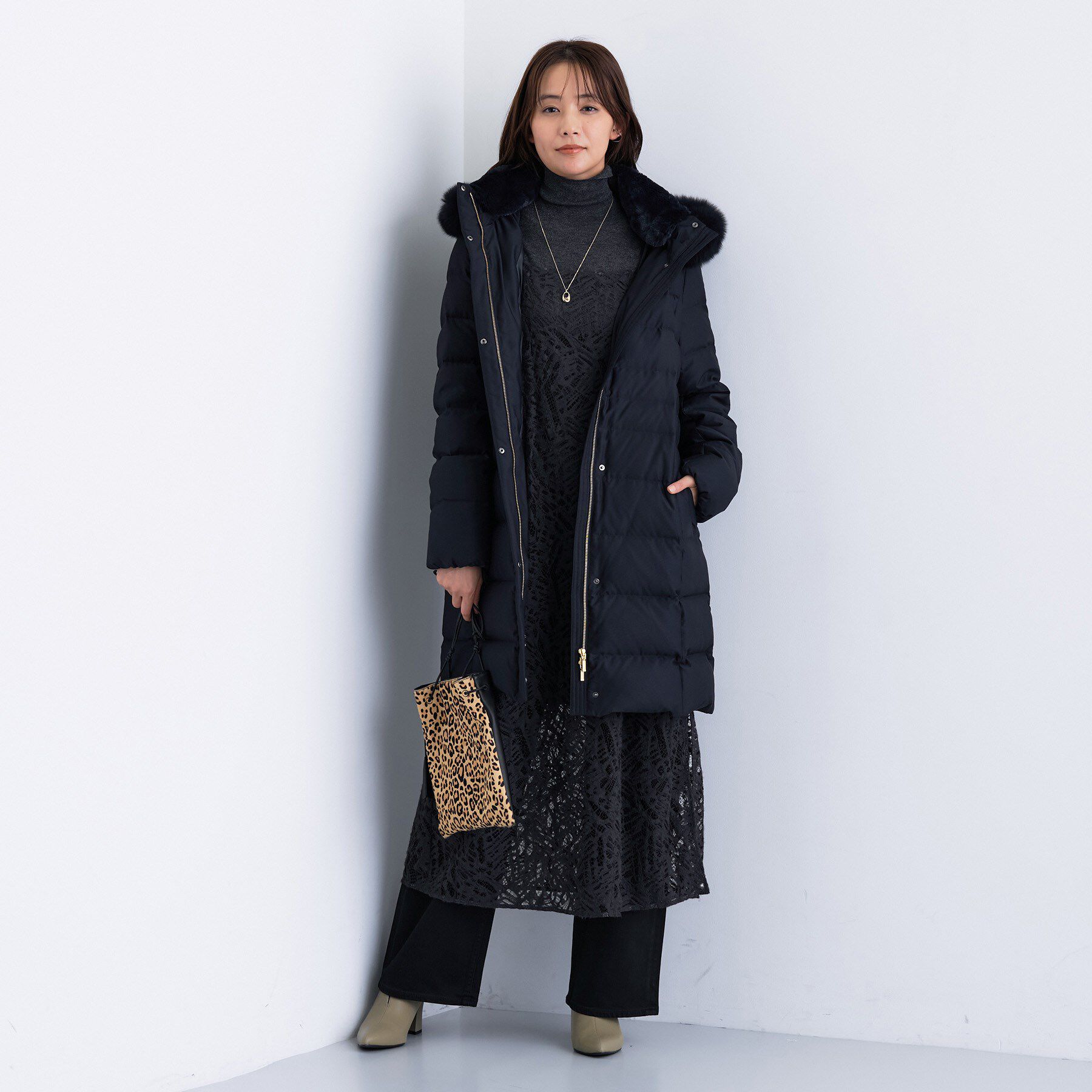 INDIVI「【名品／撥水／抗菌防臭】ロング丈リサイクルダウンコート」|ダウン|