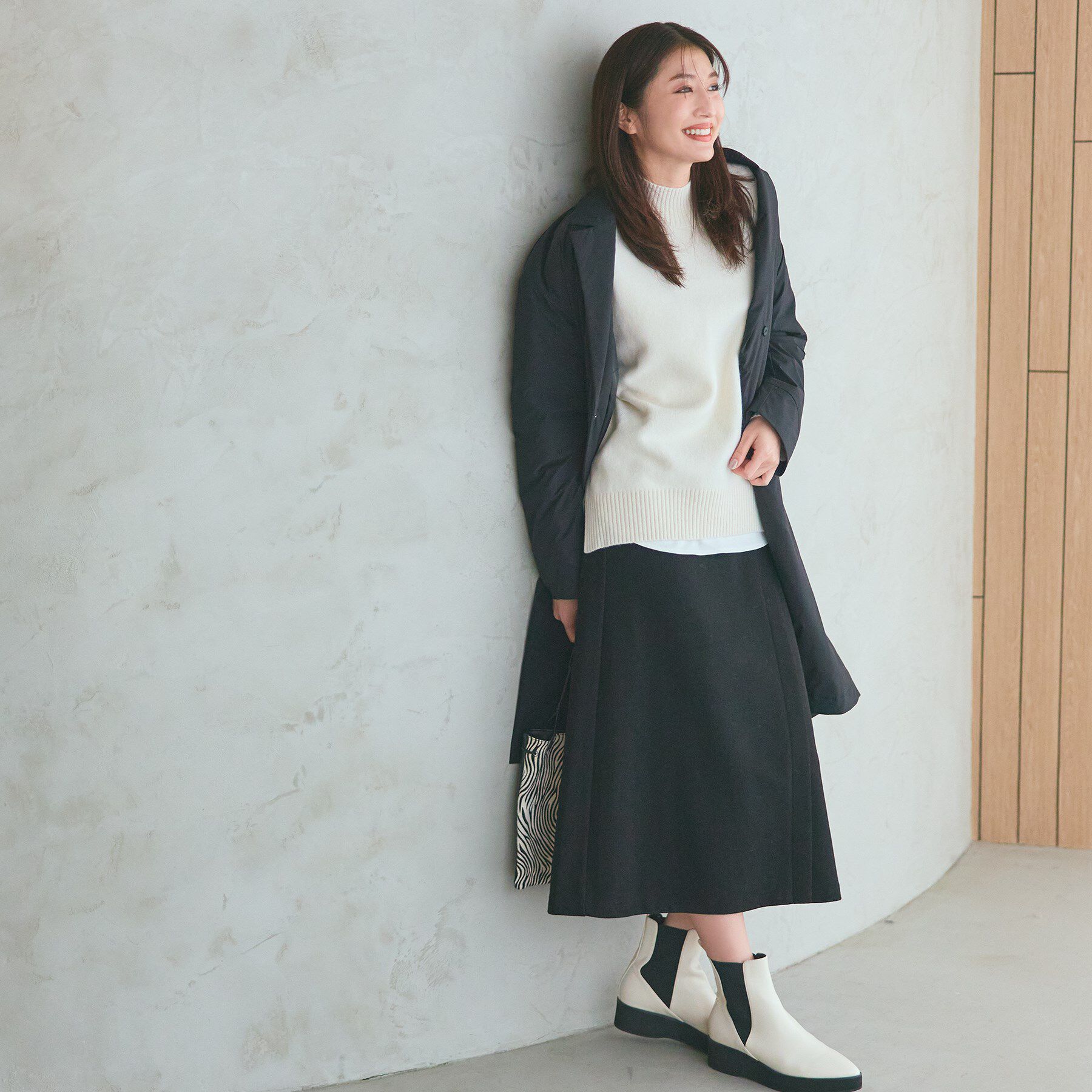 INDIVI「【冬ニット人気NO．1！／カシミヤ混】ミドルゲージハイネックニット」|ニット・セーター|