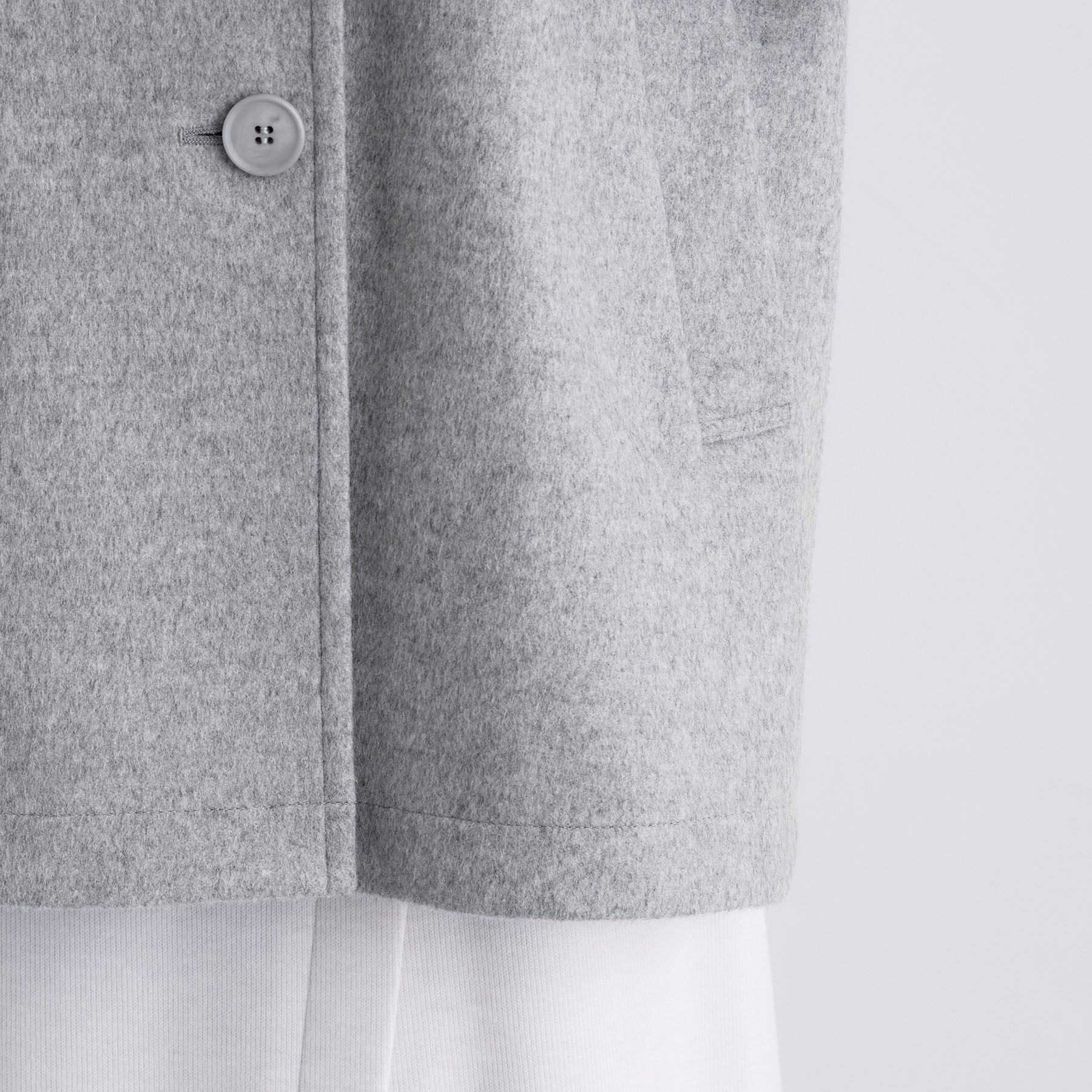 INDIVI「【軽やか／ゆったり】ウール混ショートトレンチコート」|トレンチコート|