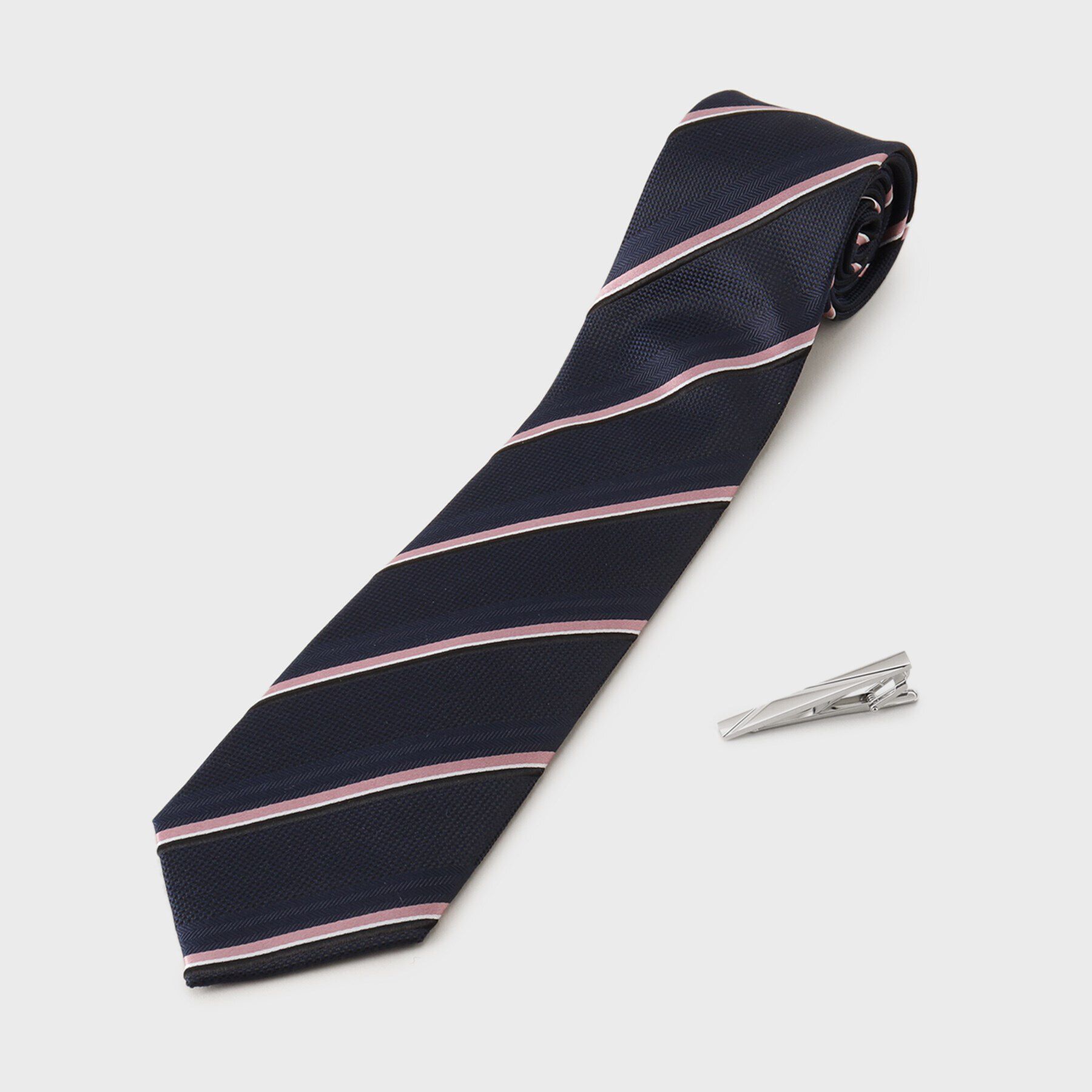 TAKEO KIKUCHI「「成人・入学・入社お祝い」ネクタイ&タイバー ギフトセット」|ネクタイ・蝶ネクタイ|ネイビー(793)