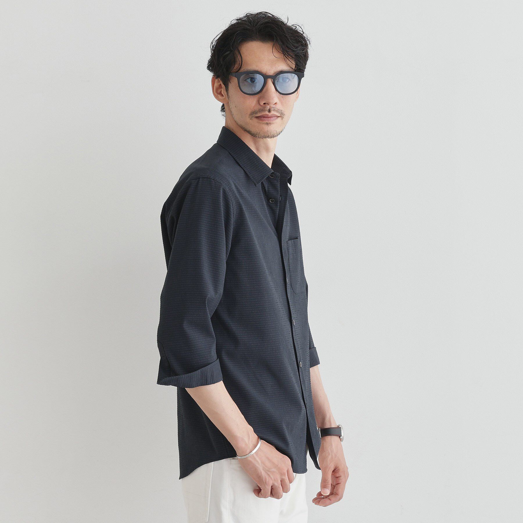 TAKEO KIKUCHI「【COOL CITY WEAR】DotAir（R）サッカー シャツ」|シャツ・ブラウス|