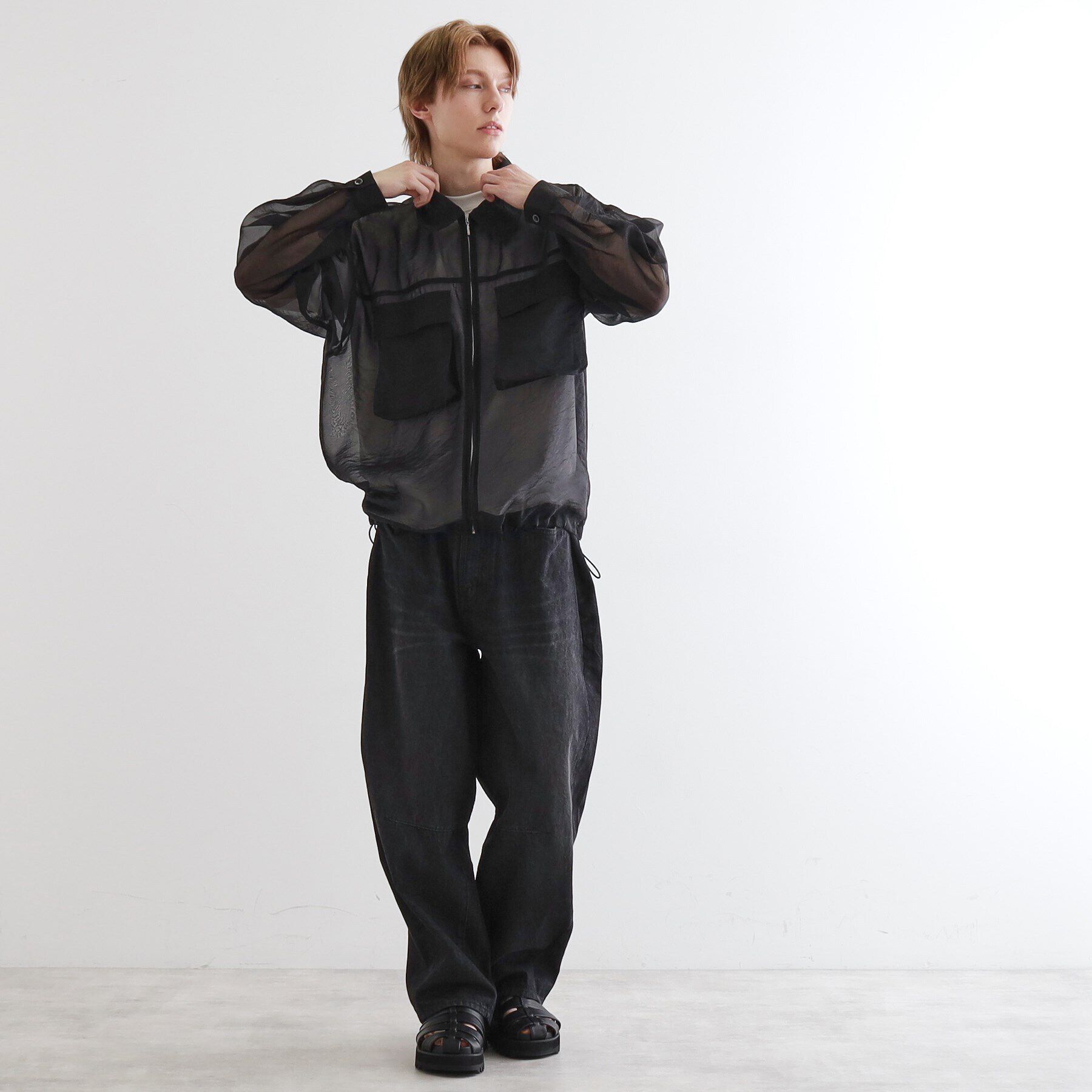 tk.TAKEO KIKUCHI「シアーシャツアウター」|シャツ・ブラウス|