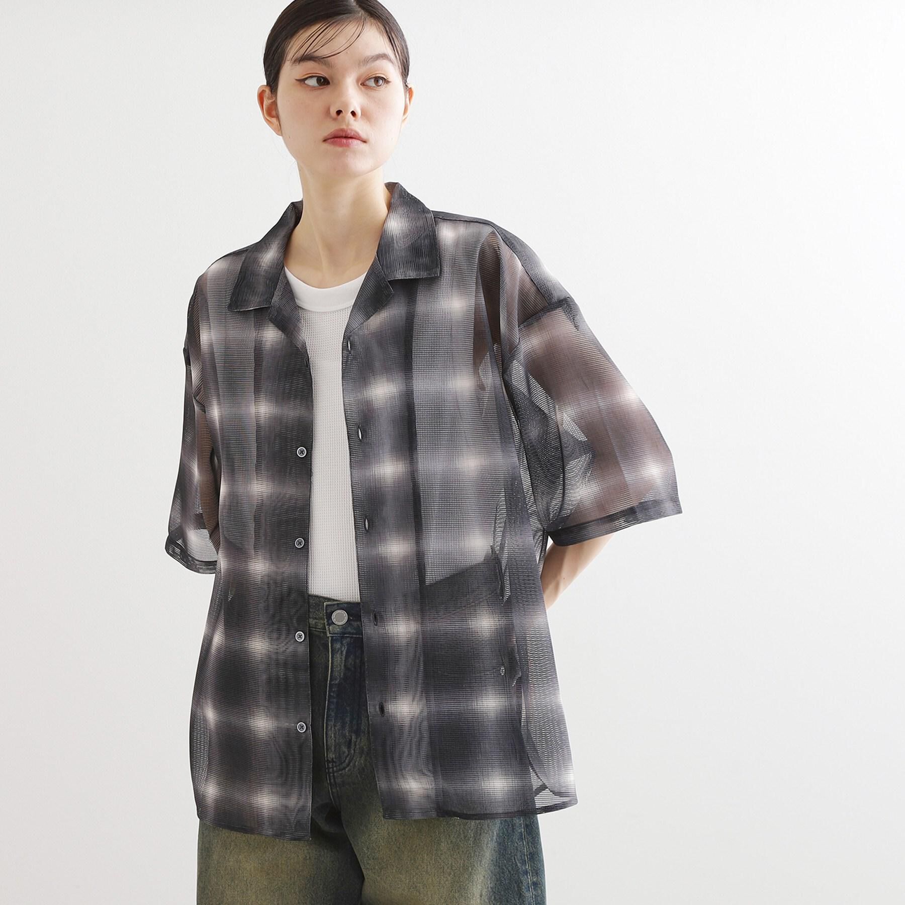 tk.TAKEO KIKUCHI「メッシュオンブレーチェックシャツ」|シャツ・ブラウス|