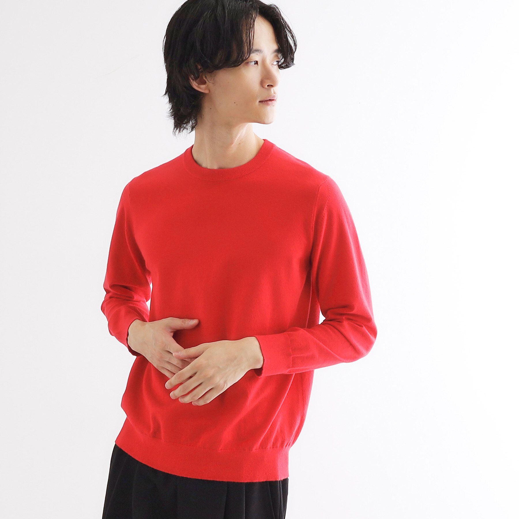 tk.TAKEO KIKUCHI「ハイゲージコンパクトニットクルー」|ニット・セーター|