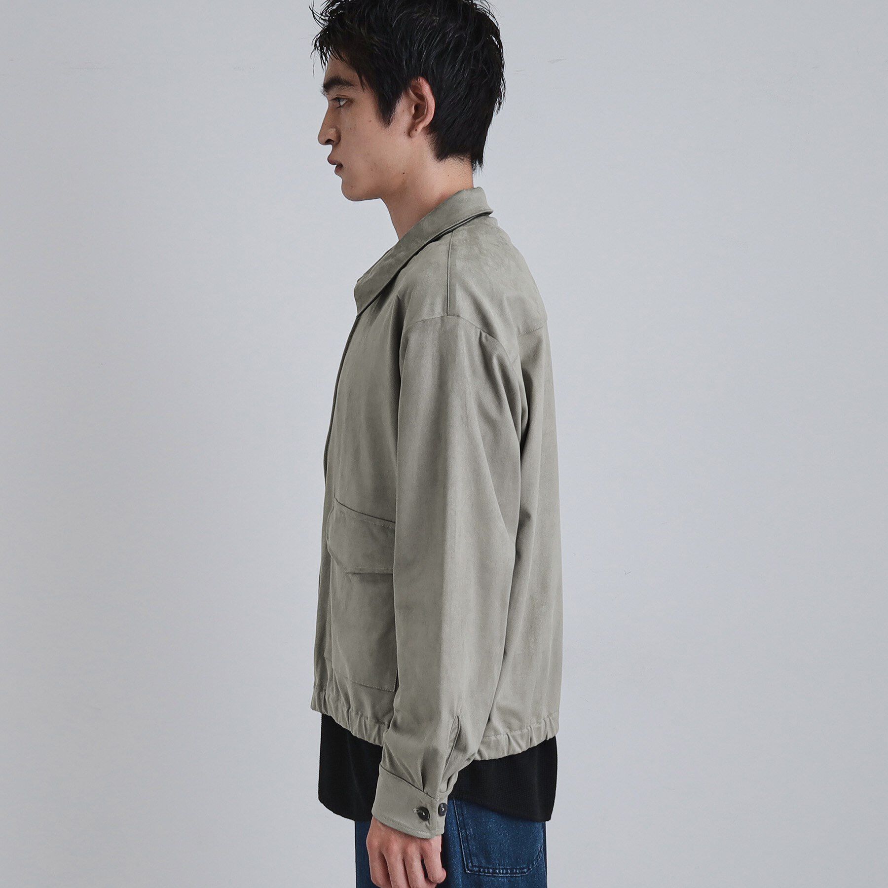 tk.TAKEO KIKUCHI「フェイクスエードシャツアウター」|ブルゾン・スタジャン|