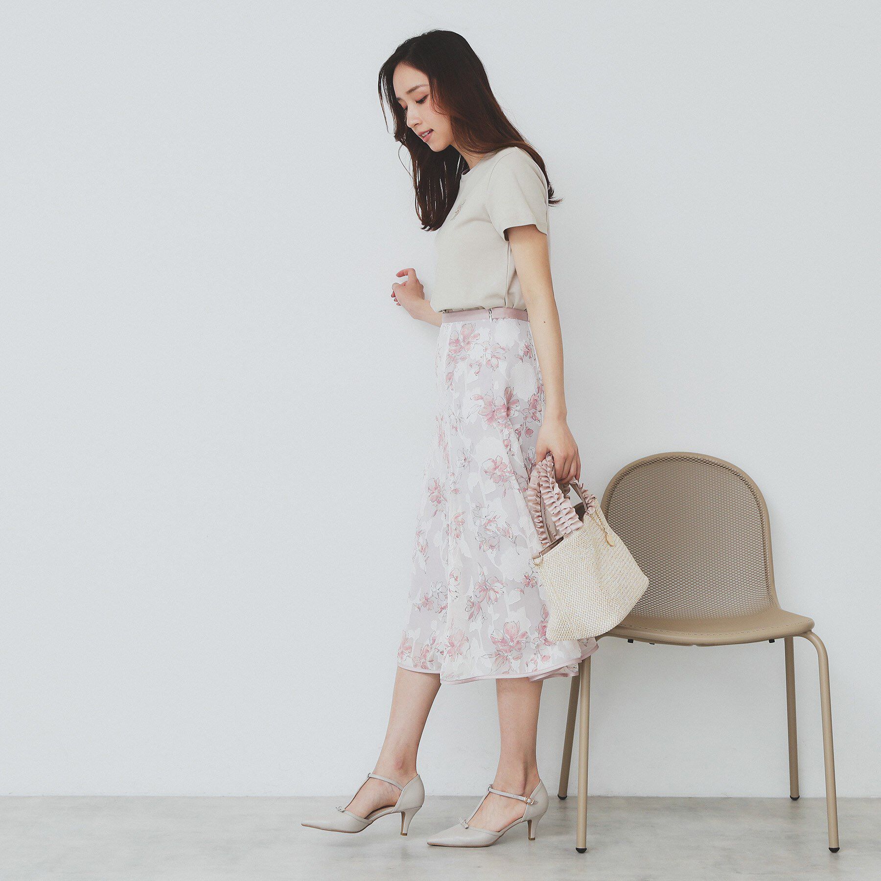 index「エンブレム刺繍Tシャツ【UV/接触冷感/洗濯機洗い可】」|Tシャツ・カットソー|