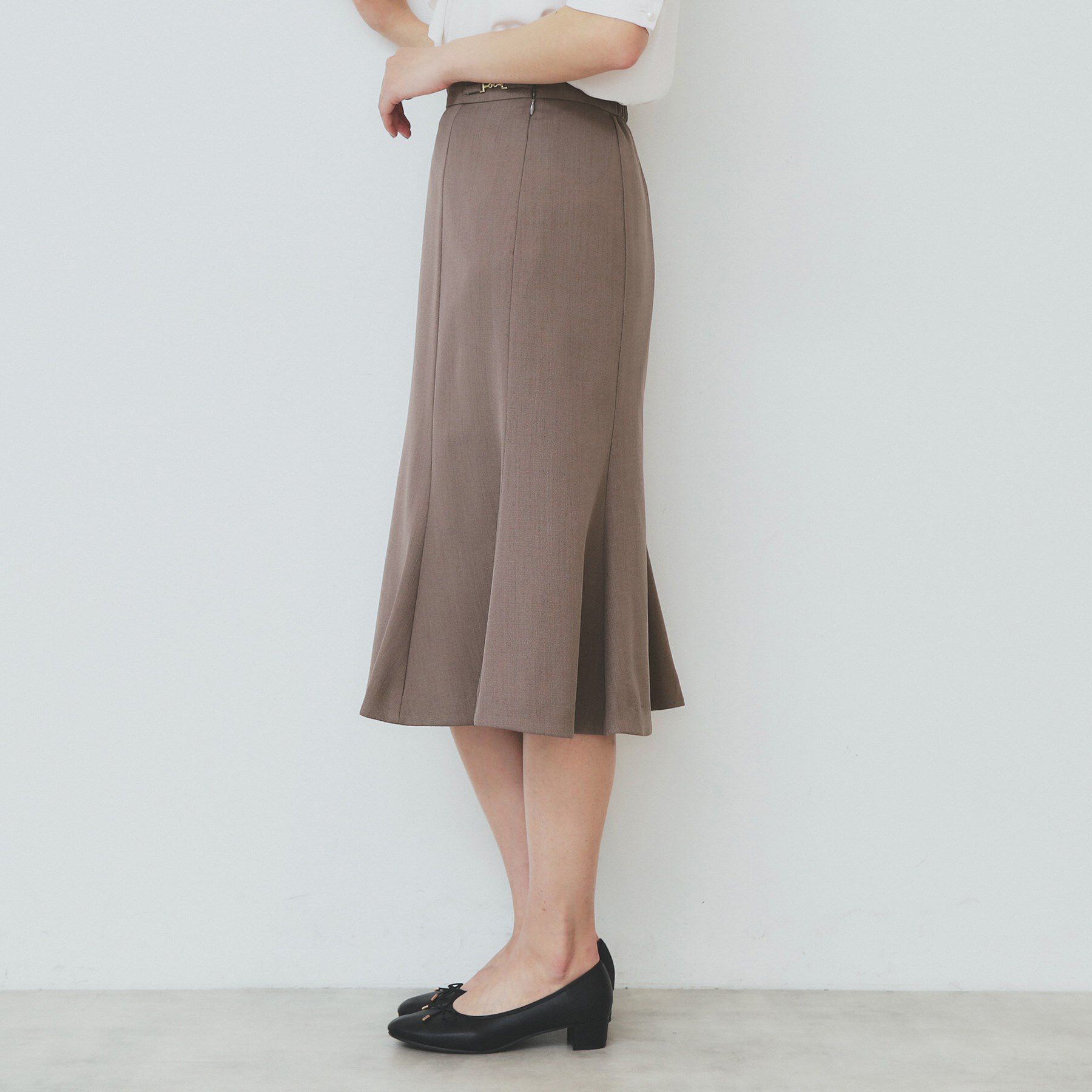 index「麻調マーメイドフレアスカート【洗濯機洗い可/吸水速乾/防シワ/イージーアイロン】」|スカート|